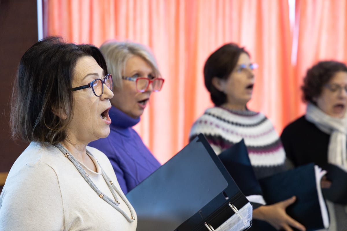 Un dels moments de la cantada. Un dels moments de la cantada.