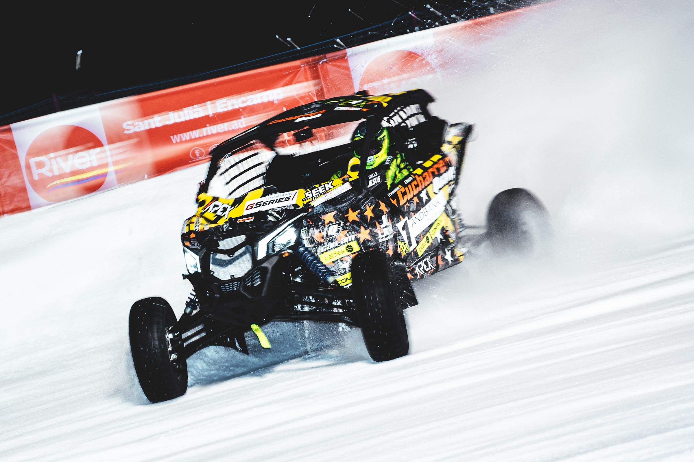 El vehicle de Jose Roger durant la prova.