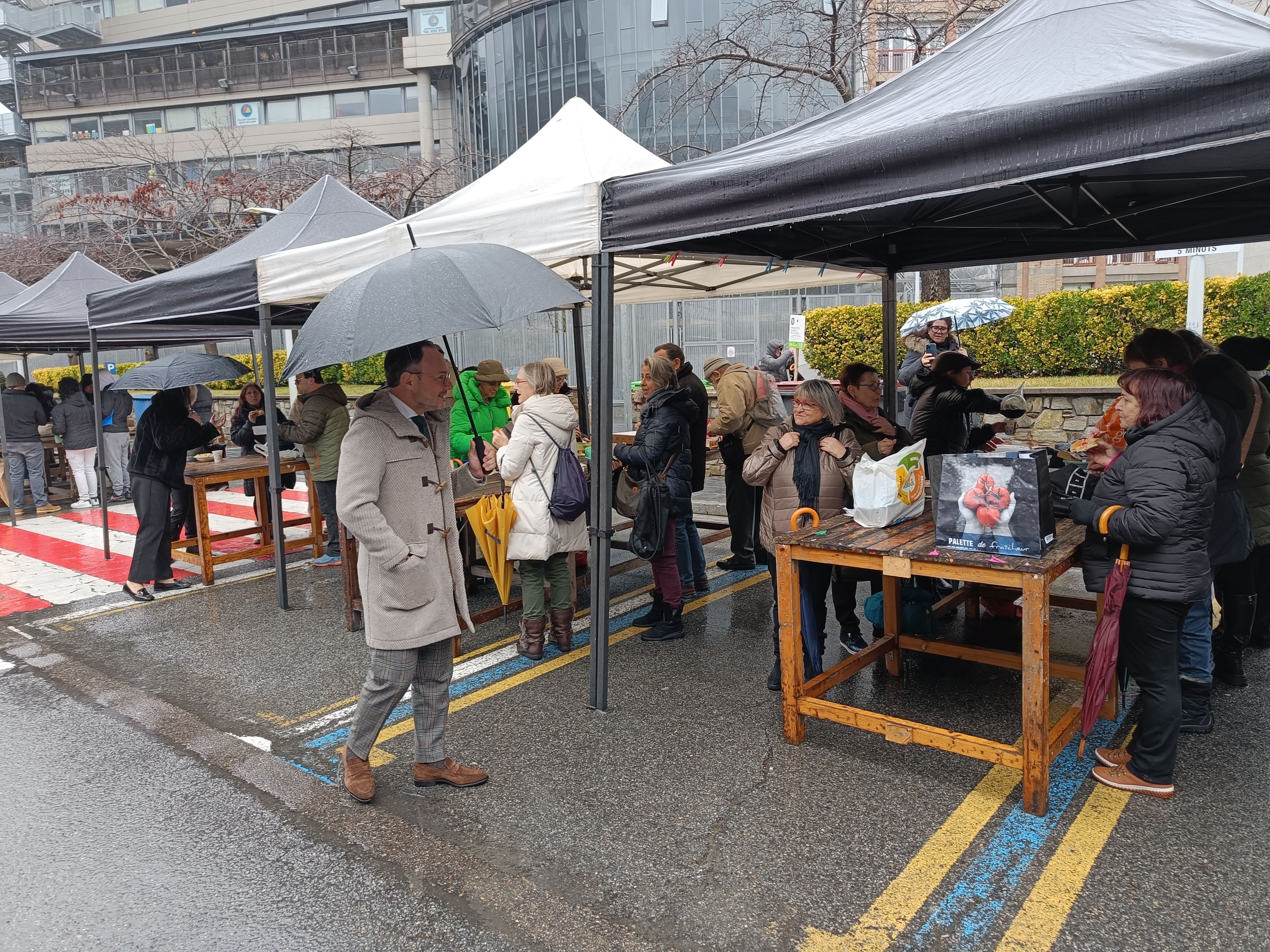 El cap de Govern quan ha arribat a l'escudella d'Escaldes.