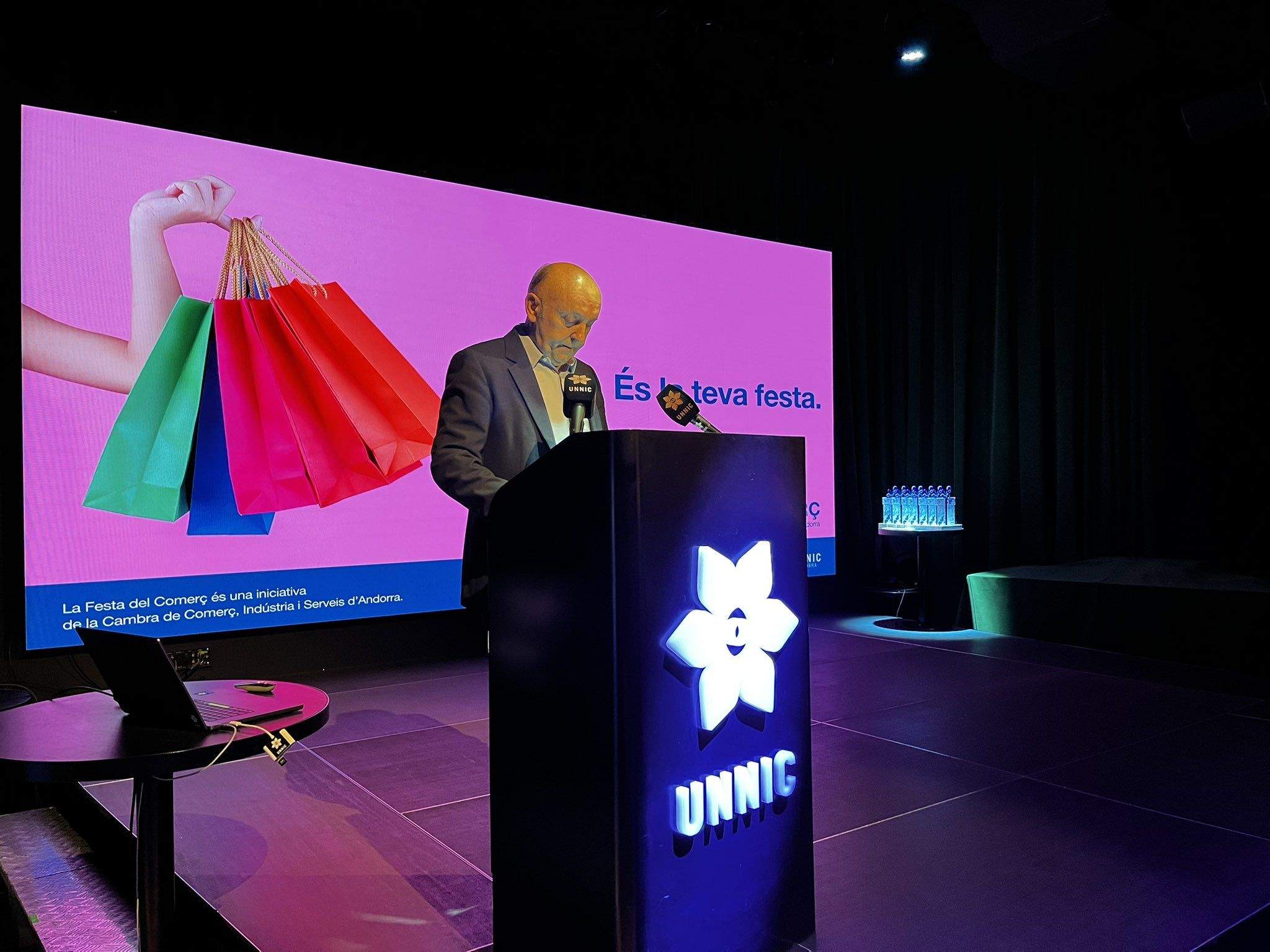 Josep Maria Mas durant la Festa del Comerç.