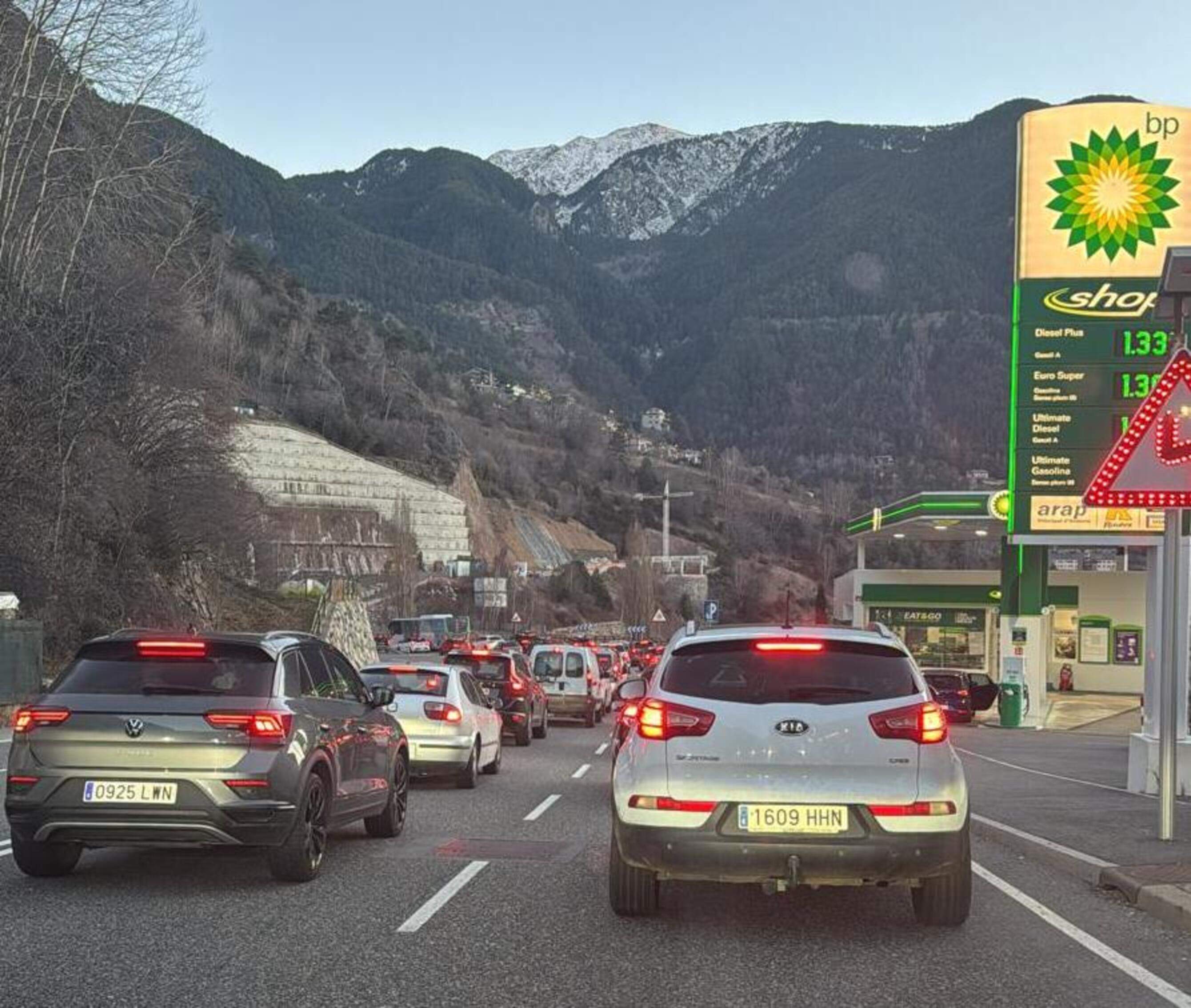 Retenció aquesta tarda entre Canillo i Encamp.