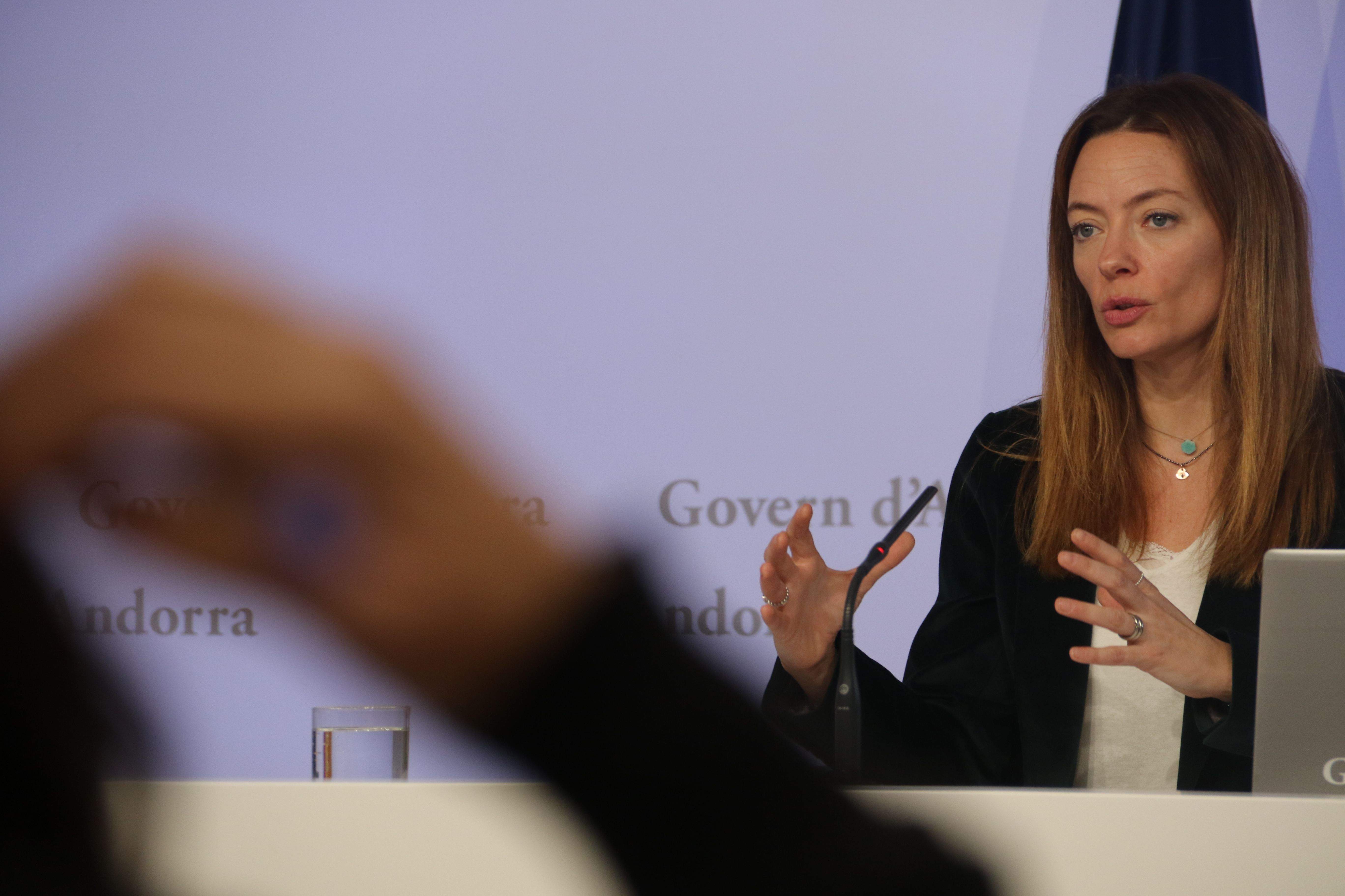 Helena Mas durant l'exposició de les línies mestres del pla de salut a llarg termini. Helena Mas durant l'exposició de les línies mestres del pla de salut a llarg termini.