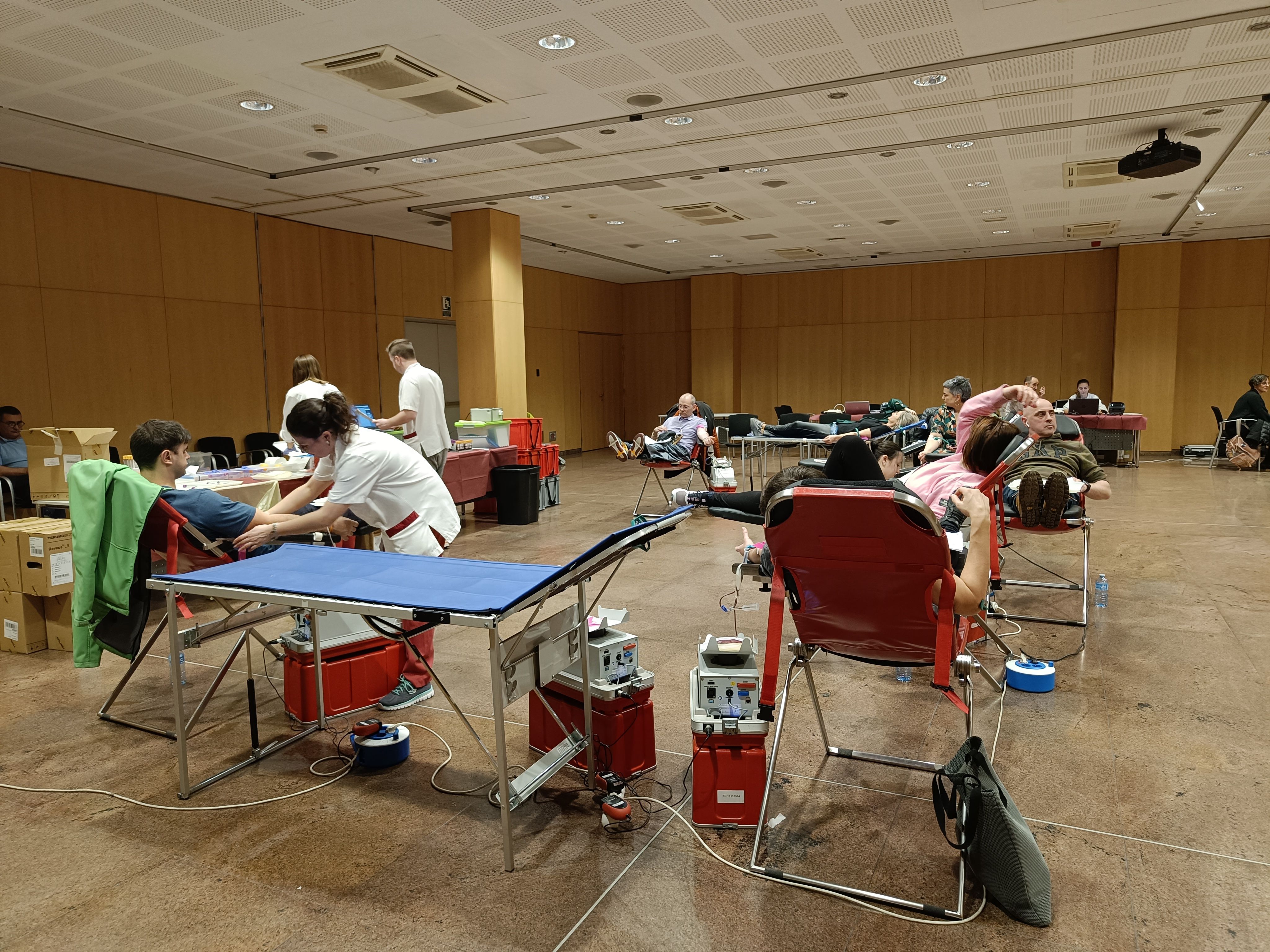 Donació de sang al Centre de Congressos d'Andorra la Vella.