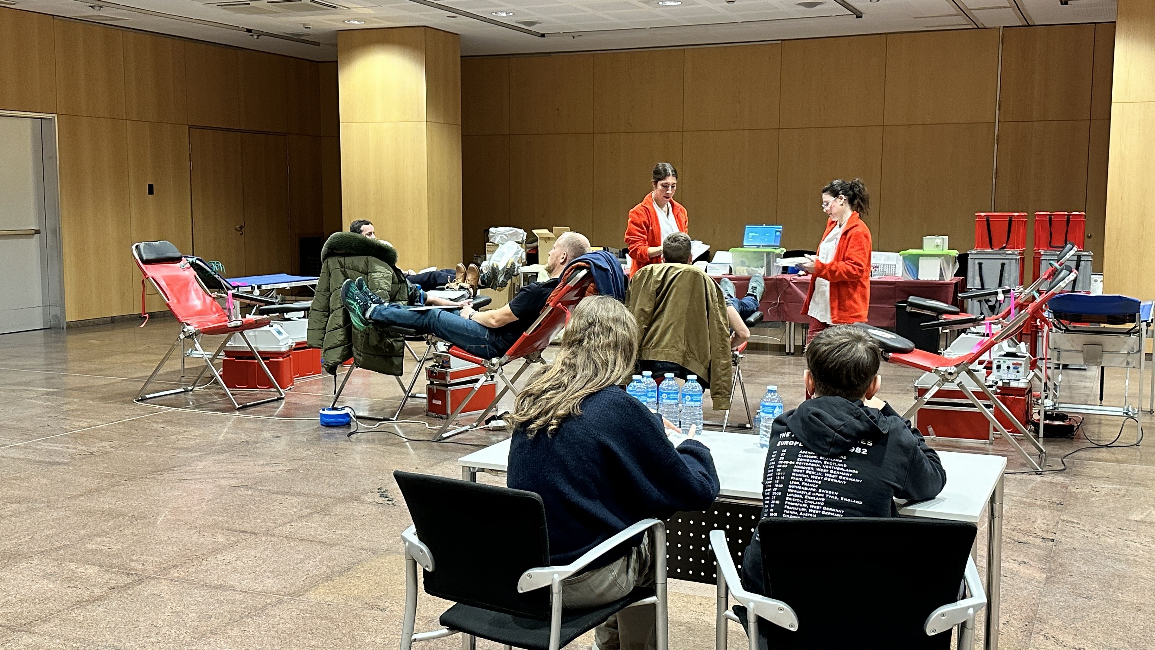 Un instant de la campanya de donació de sang de la setmana passada.