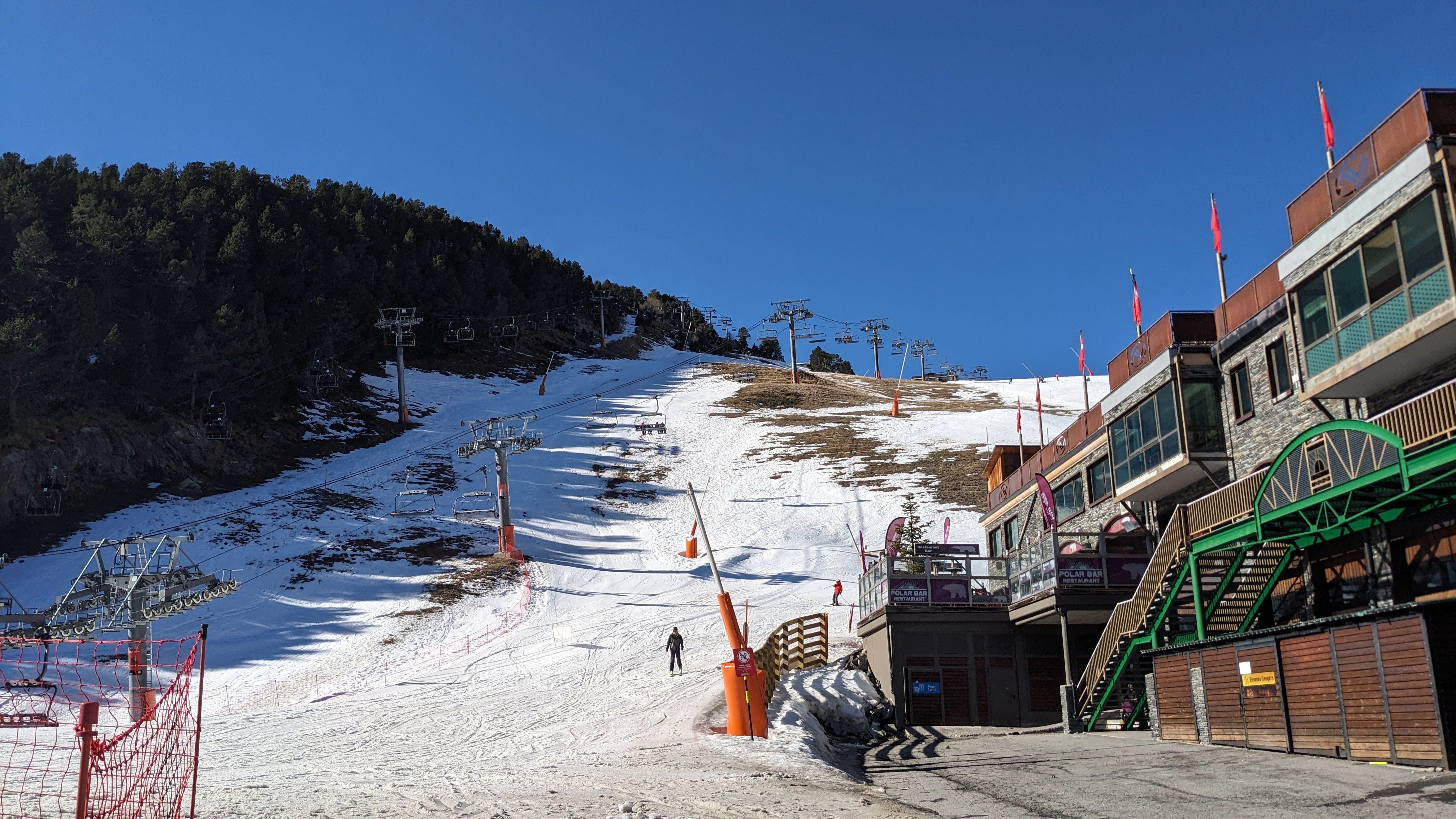 L'estació d'Arinsal durant el mes de gener
