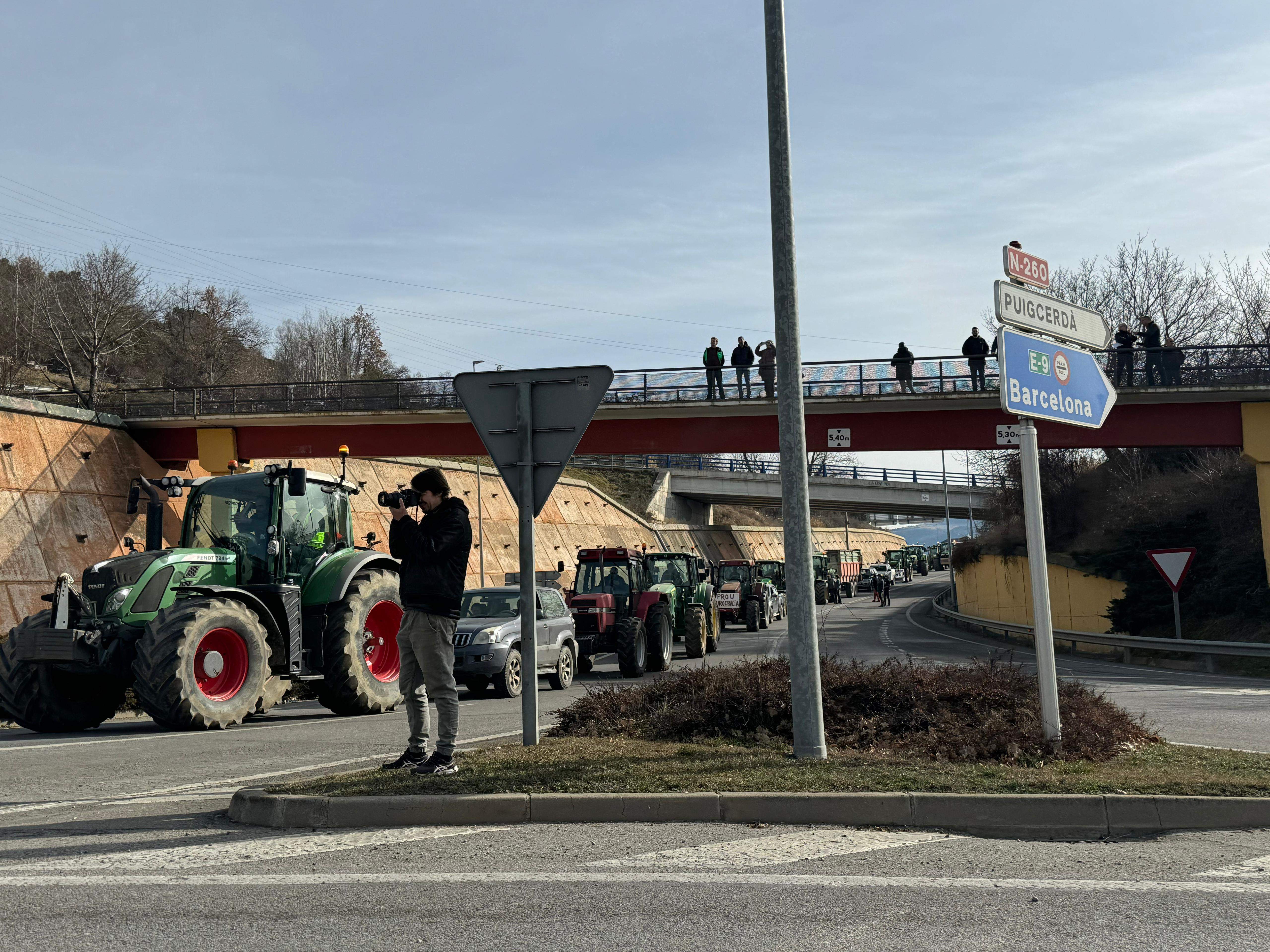 Mobilització dels pagesos de l'Alt Urgell i la Cerdanya per l'N-145 i l'N'260.