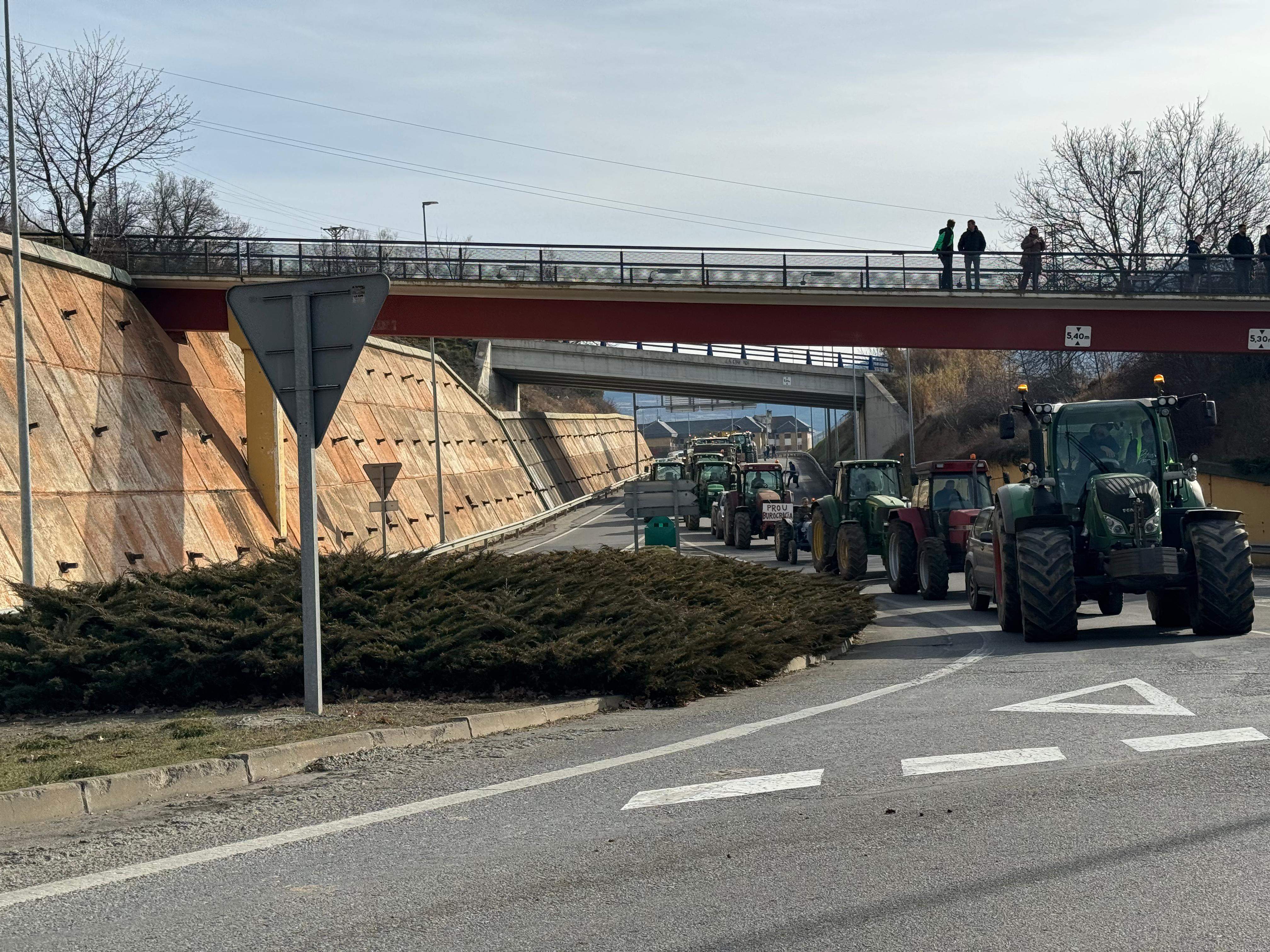 Mobilització dels pagesos de l'Alt Urgell i la Cerdanya per l'N-145 i l'N'260.
