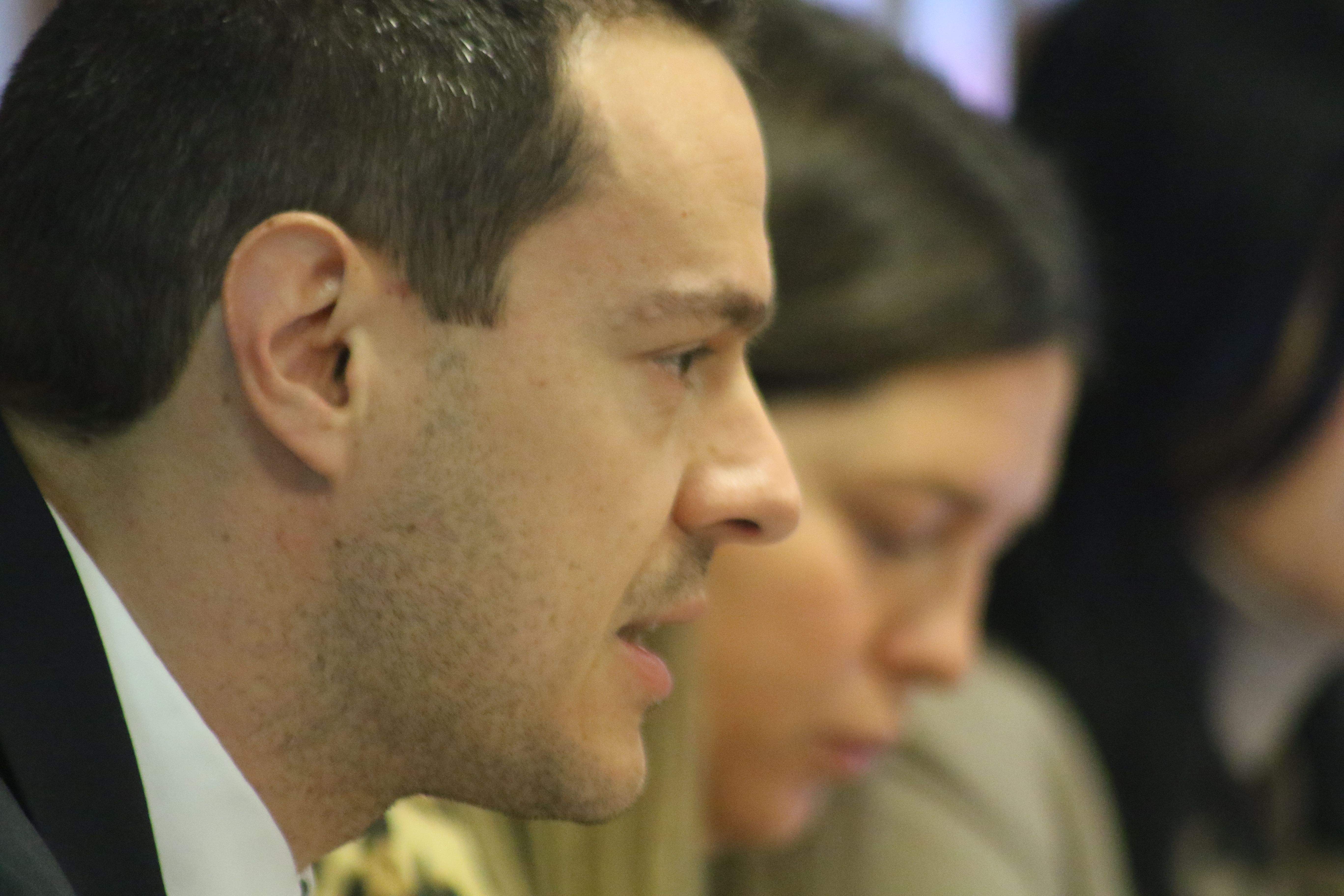 Marc Galabert, president de la CASS, durant la compareixença al Consell General. Marc Galabert, president de la CASS, durant la compareixença al Consell General.