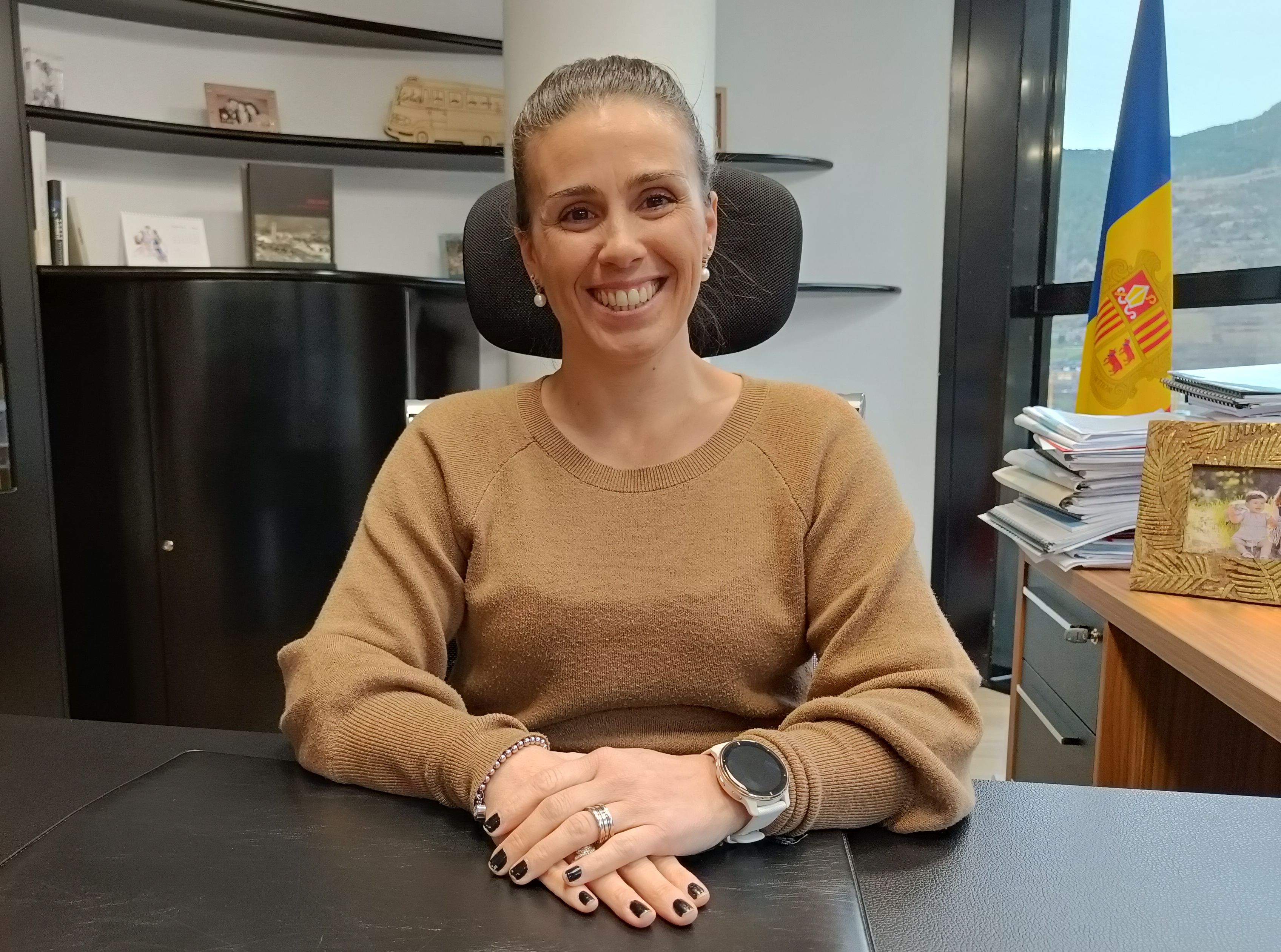 La cònsol major d'Escaldes, Laura Mas. La cònsol major d'Escaldes, Laura Mas.