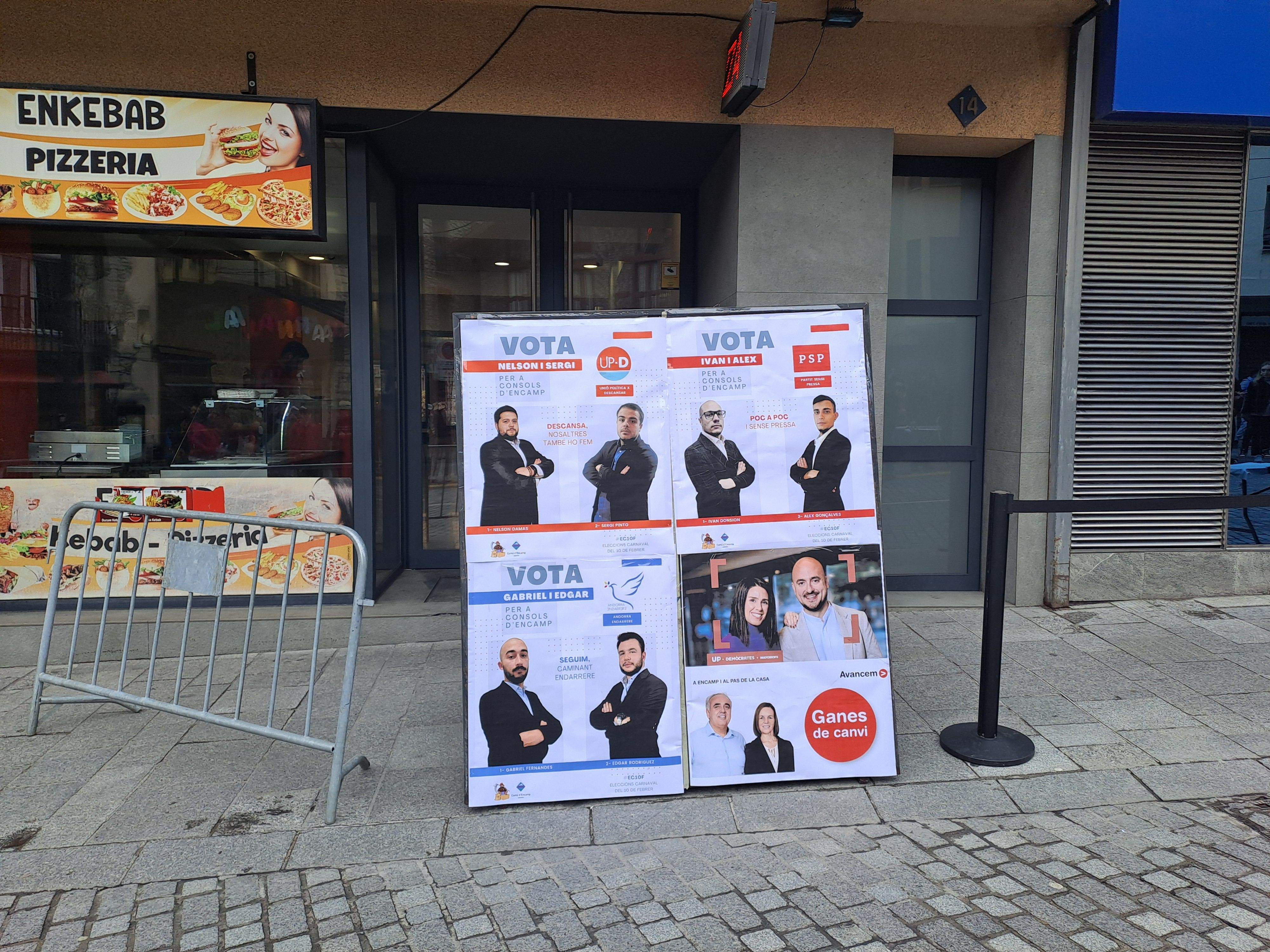 Els cinc aspirants electorals. Els cinc aspirants electorals.