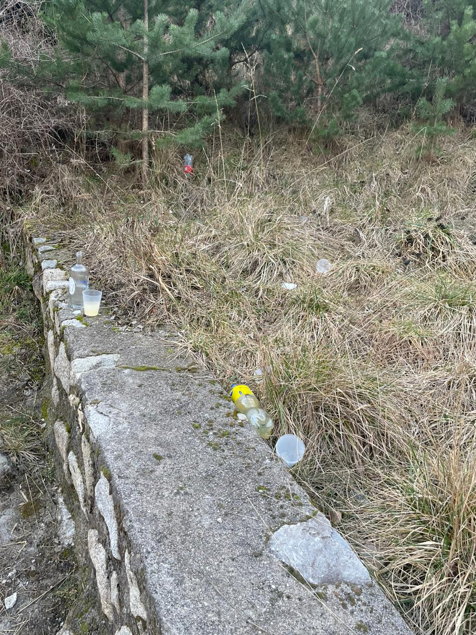 Més restes del 'botellot'. Més restes del 'botellot'.