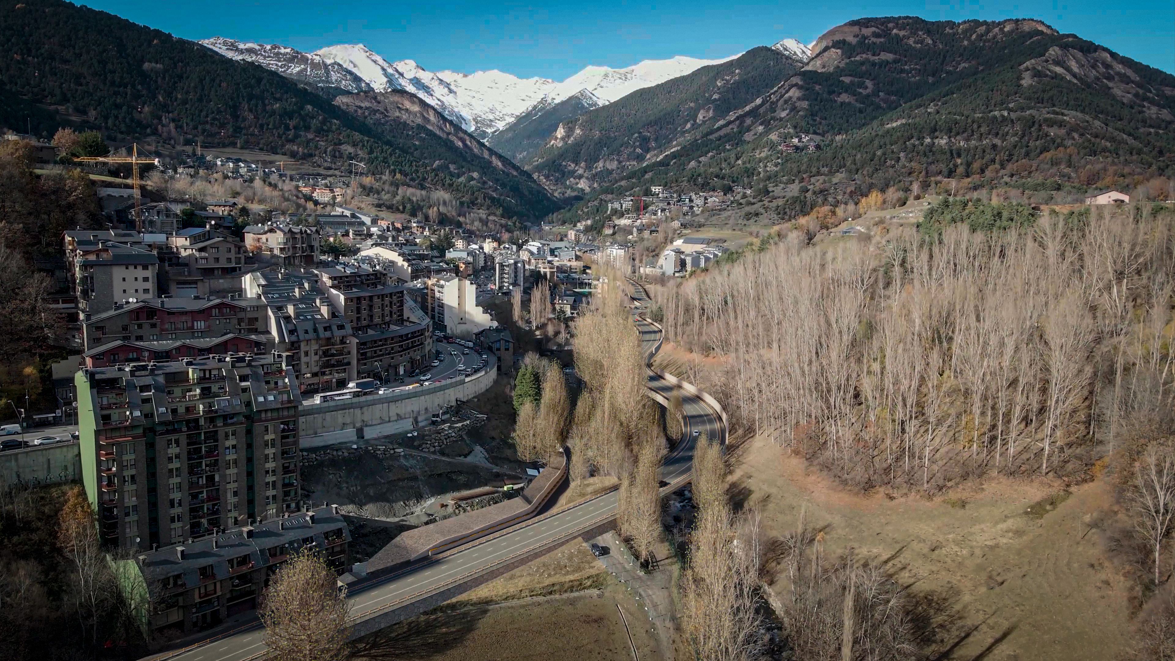Render de com quedarà el primer tram de la desviació de la Massana.