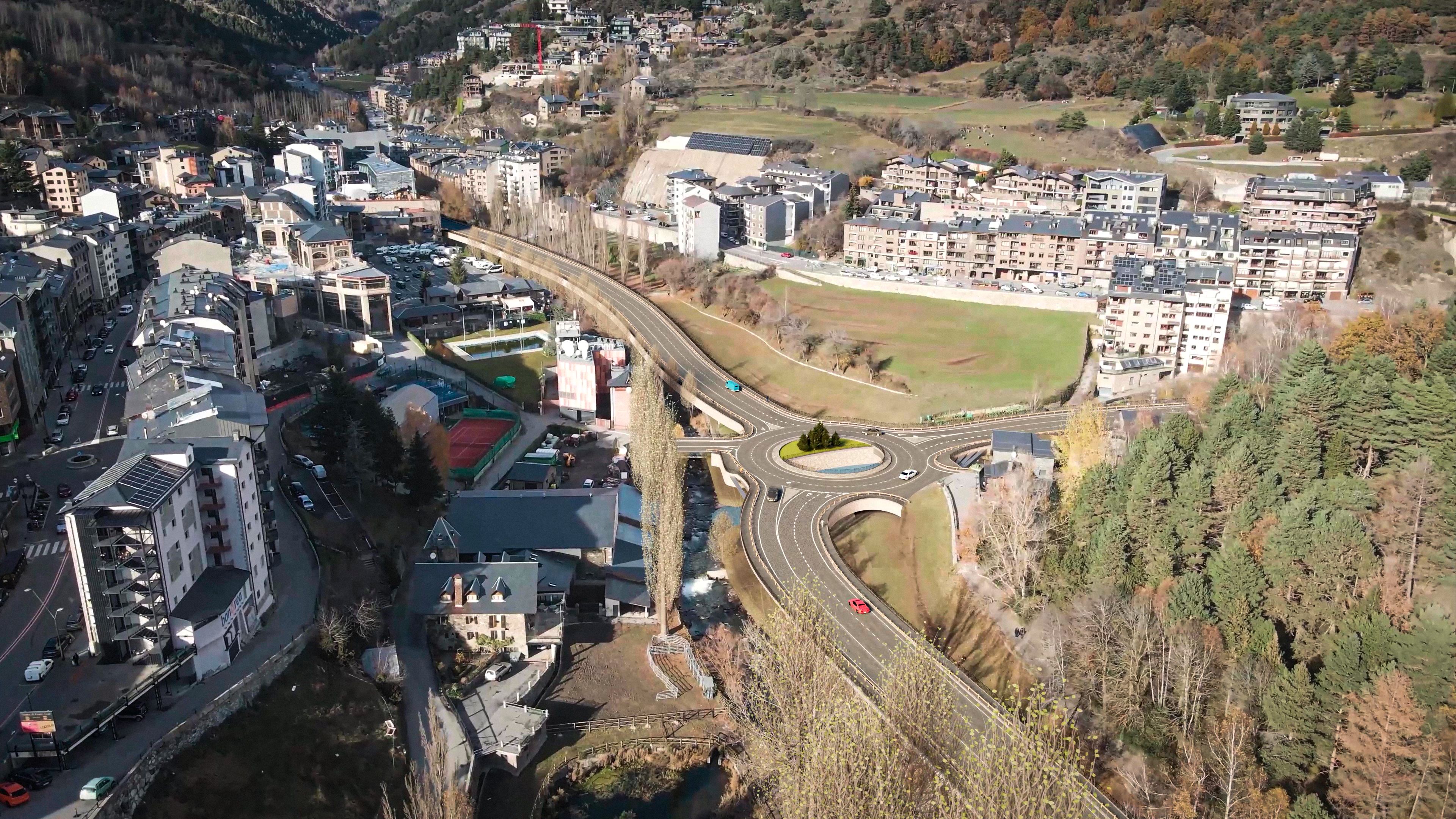 Render de la desviació de la Massana. Render de la desviació de la Massana.