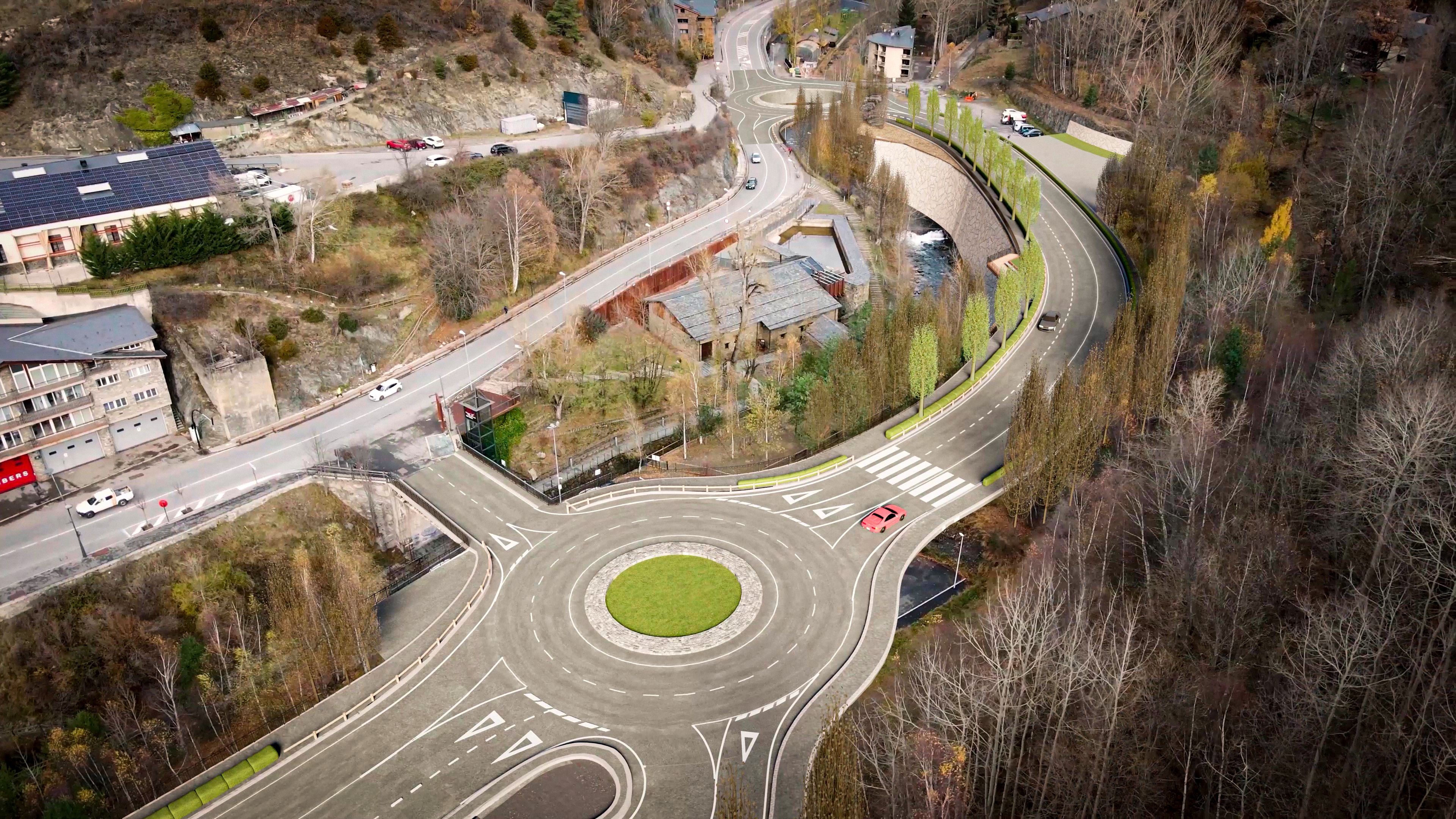 Render de la desviació de la Massana. Render de la desviació de la Massana.