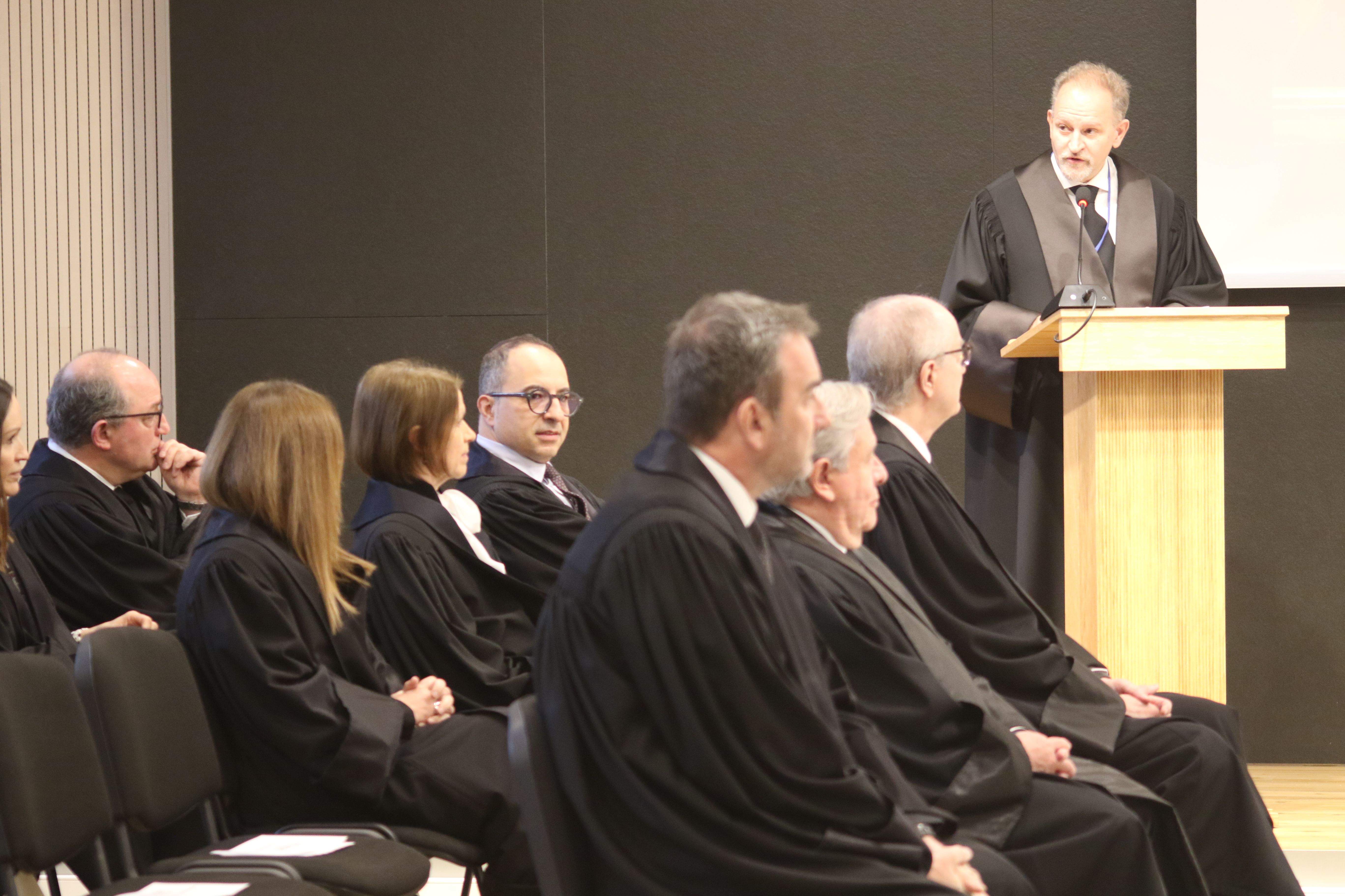 El fiscal general, Xavier Sopena, exposant les dades del 2023.