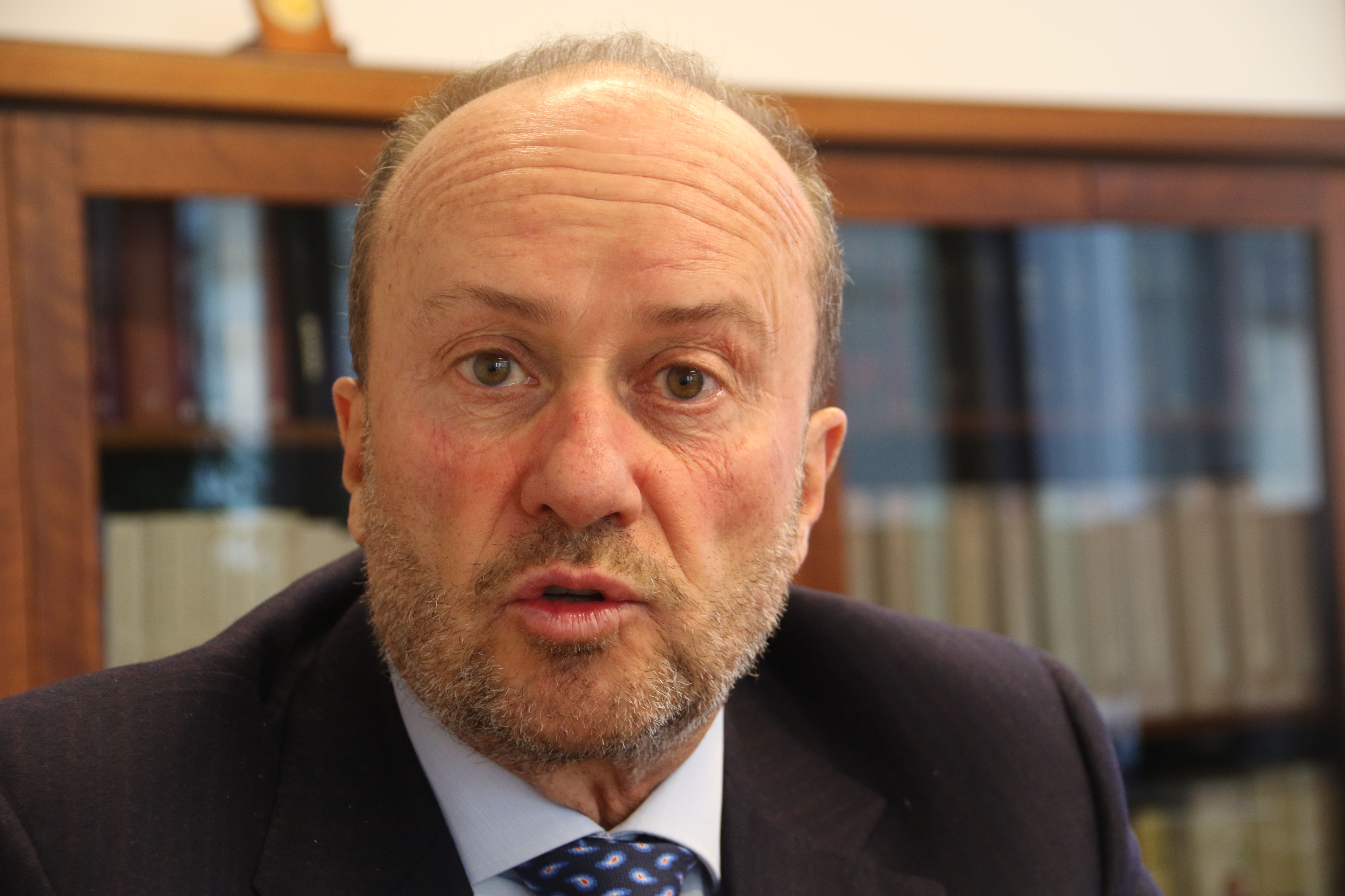 Josep Maria Rossell durant l'entrevista.