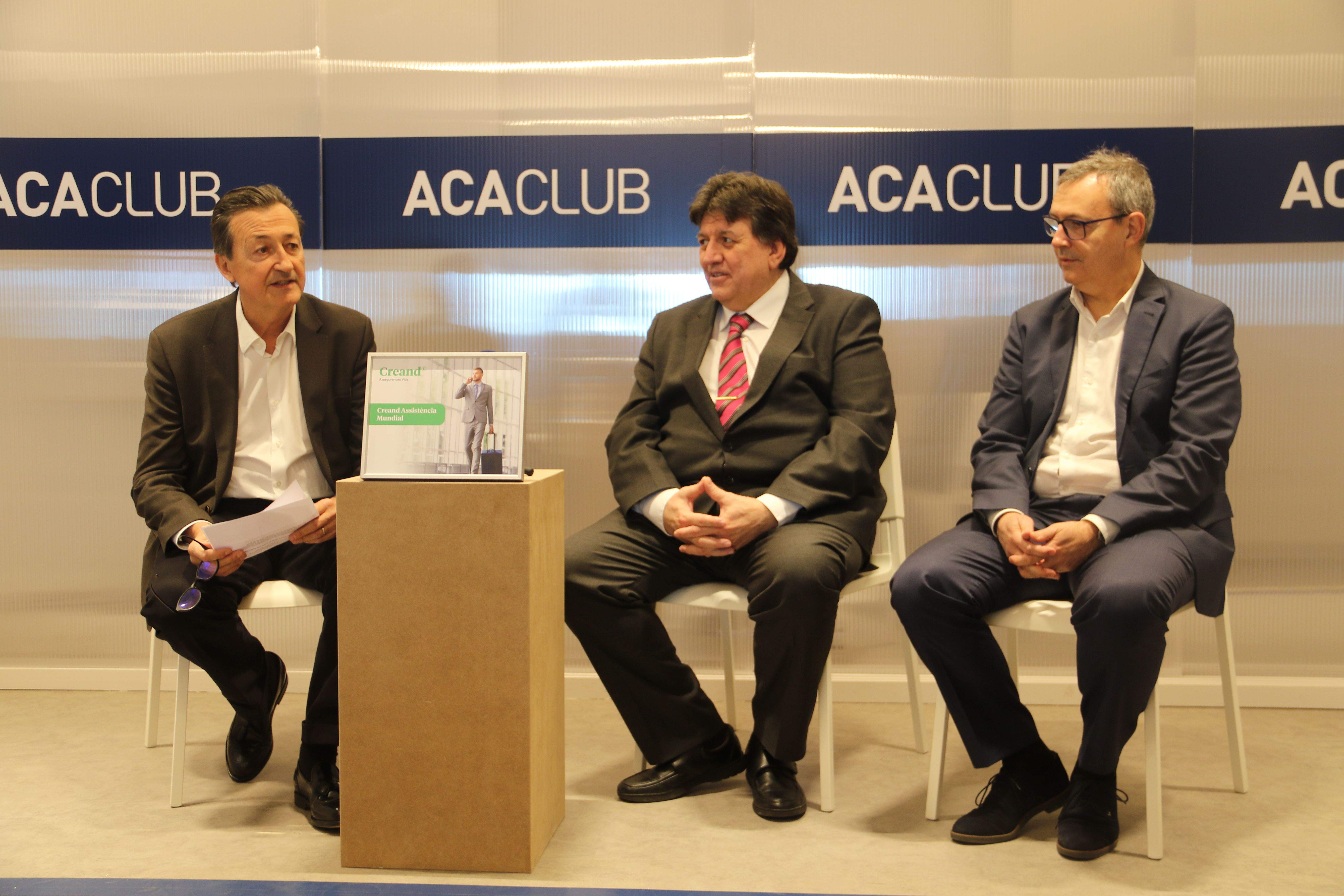 Enric Tarrado, Josep Saravia i Xavier Puigdemassa en manifestacions als mitjans de comunicació.