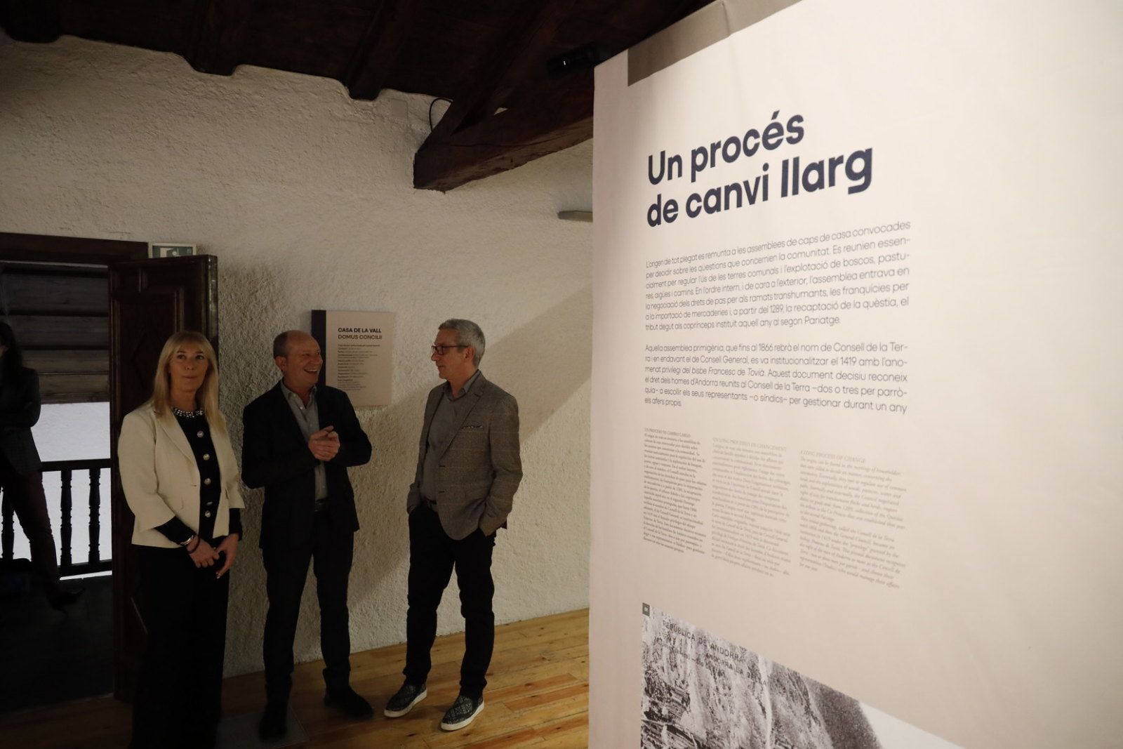 L'inici de l'exposició sobre els 800 anys d'història parlamentària.