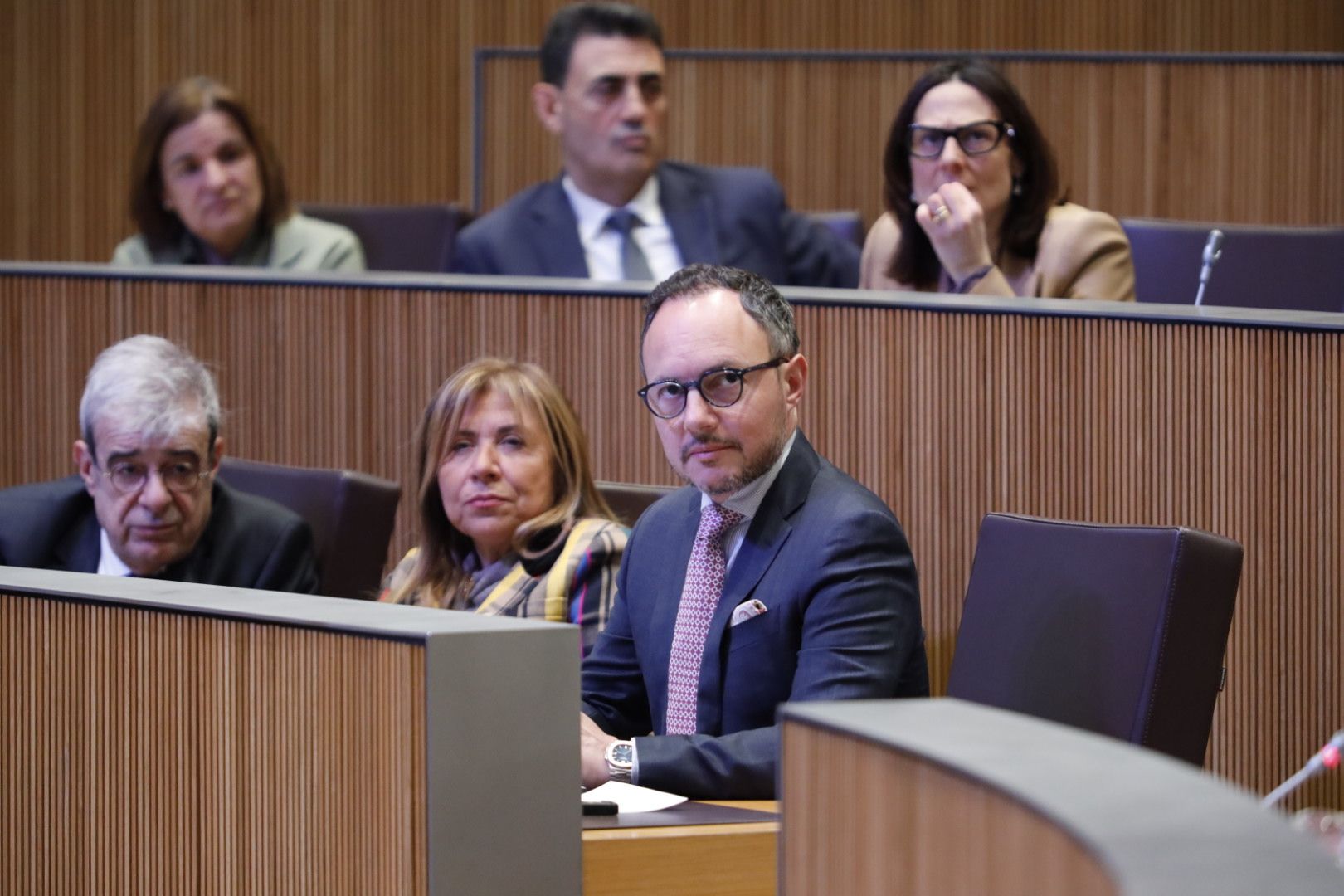 Xavier Espot aquesta tarda a l'hemicicle del Consell General.