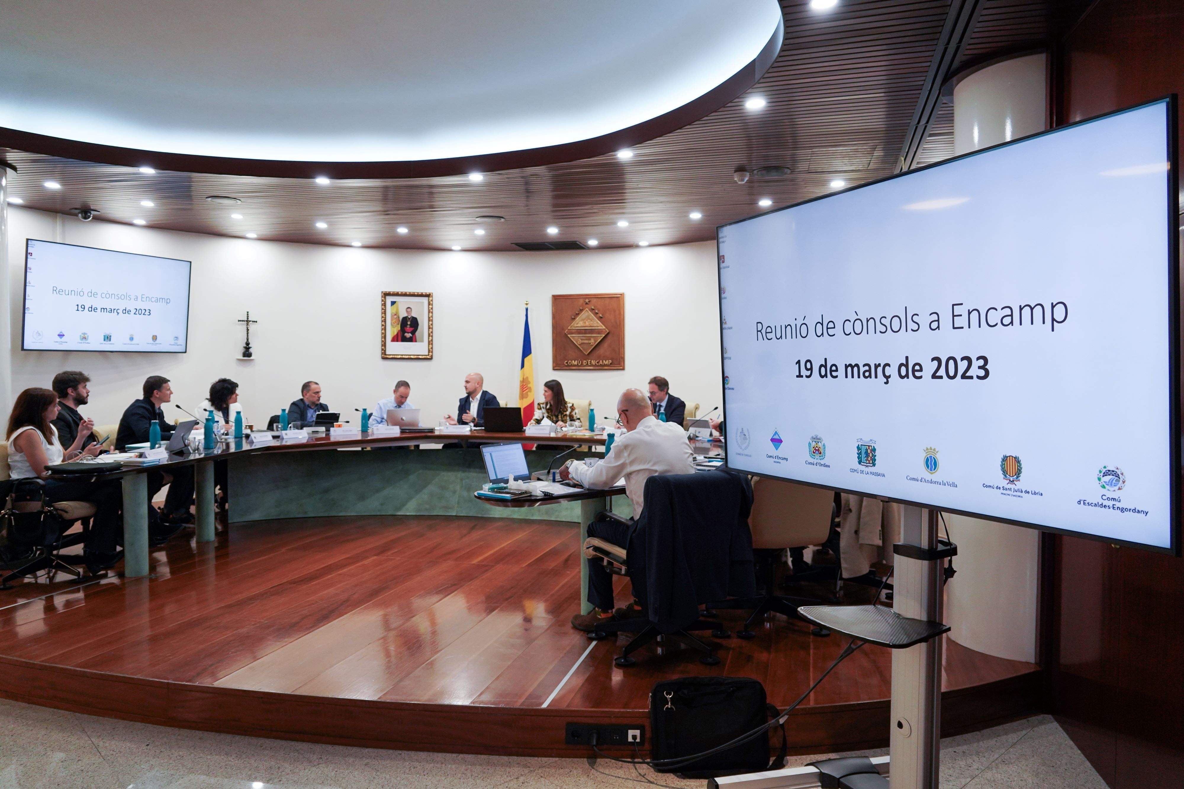 Un moment de la reunió de cònsols celebrada aquest dimarts.