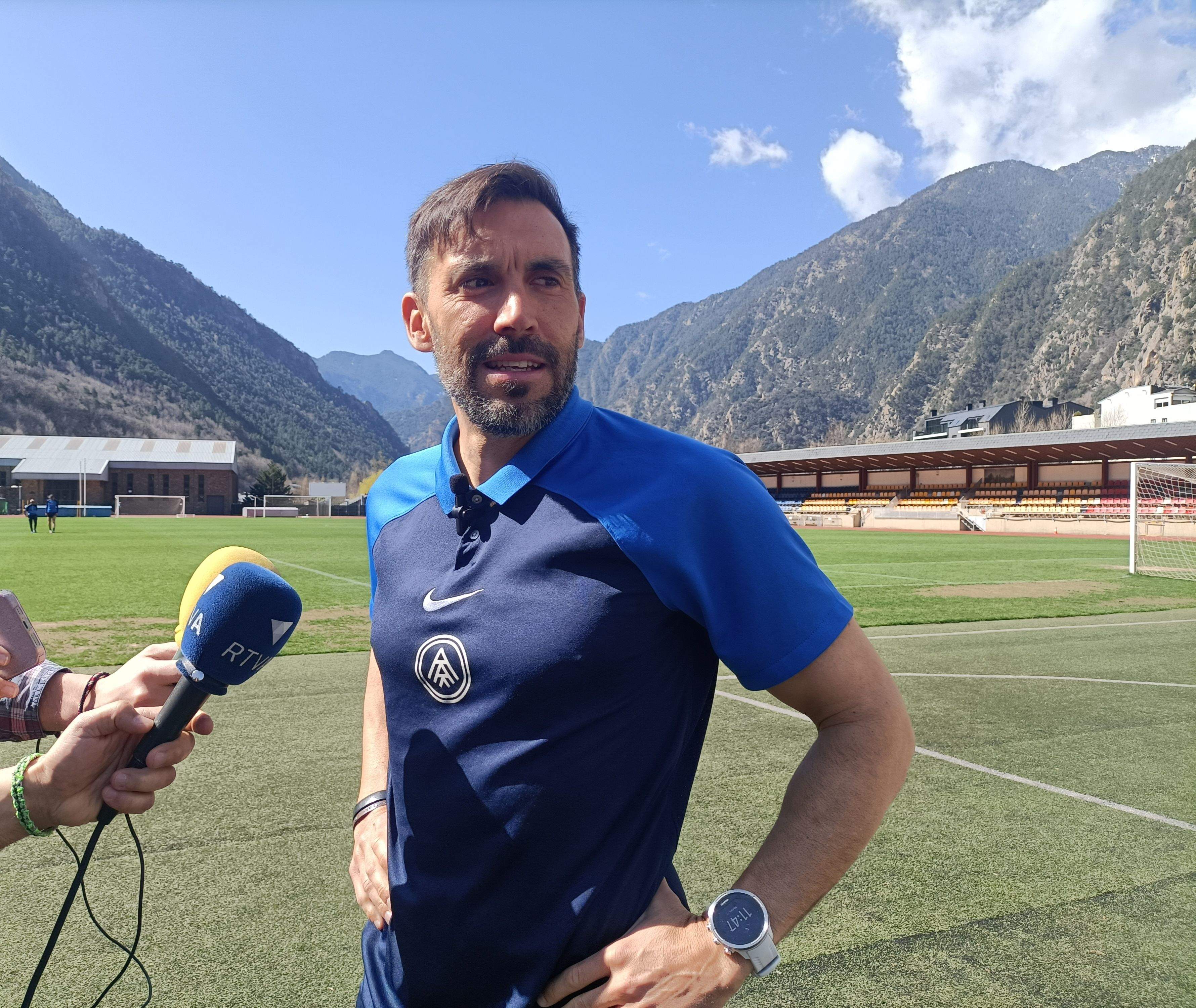 Eder Sarabia en la roda de premsa d'aquest matí.