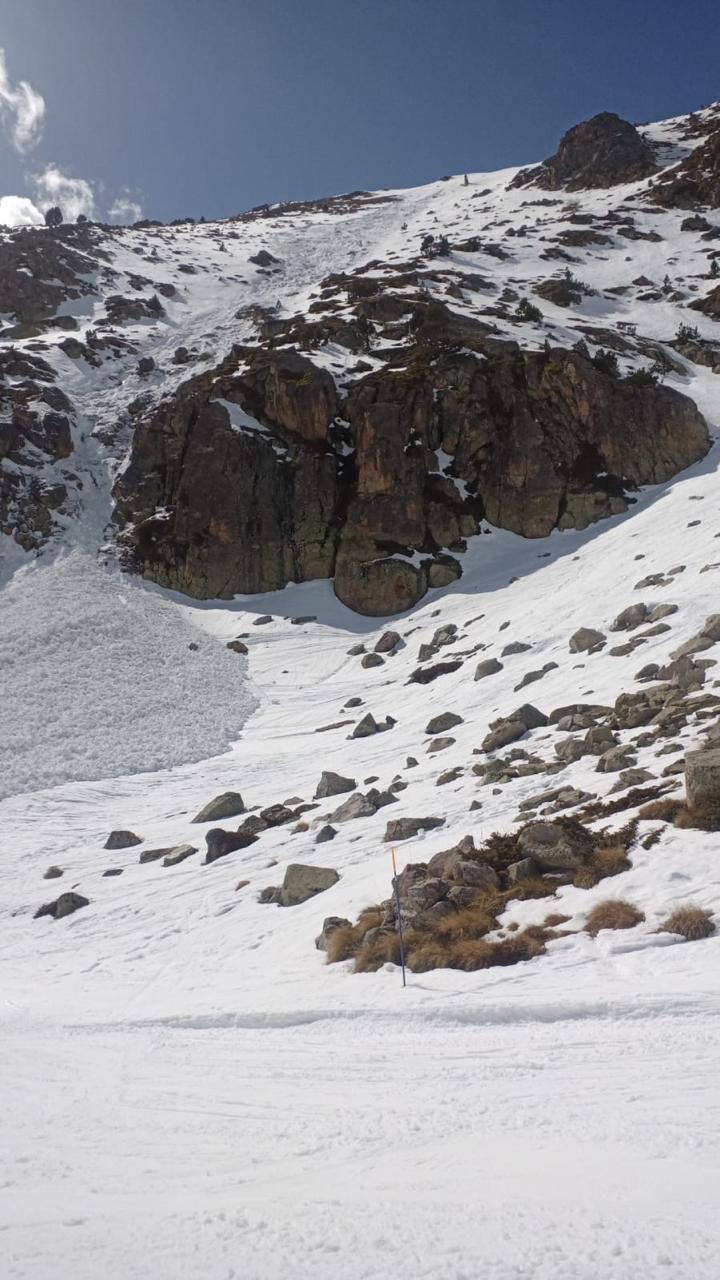 Allau al camí de Pessons del pic del Cubil