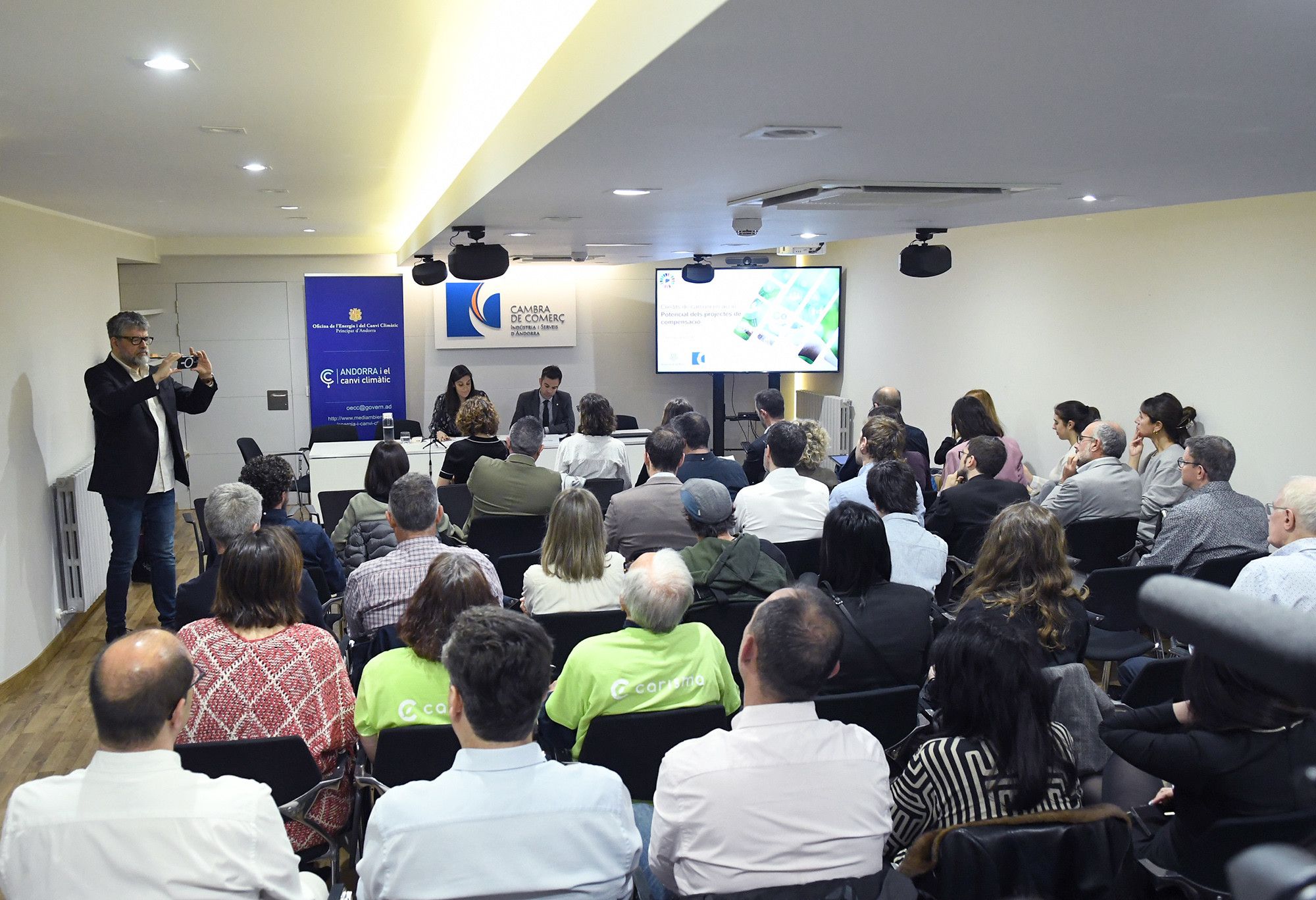 Un moment de la jornada sobre el mercat de crèdits de carboni.