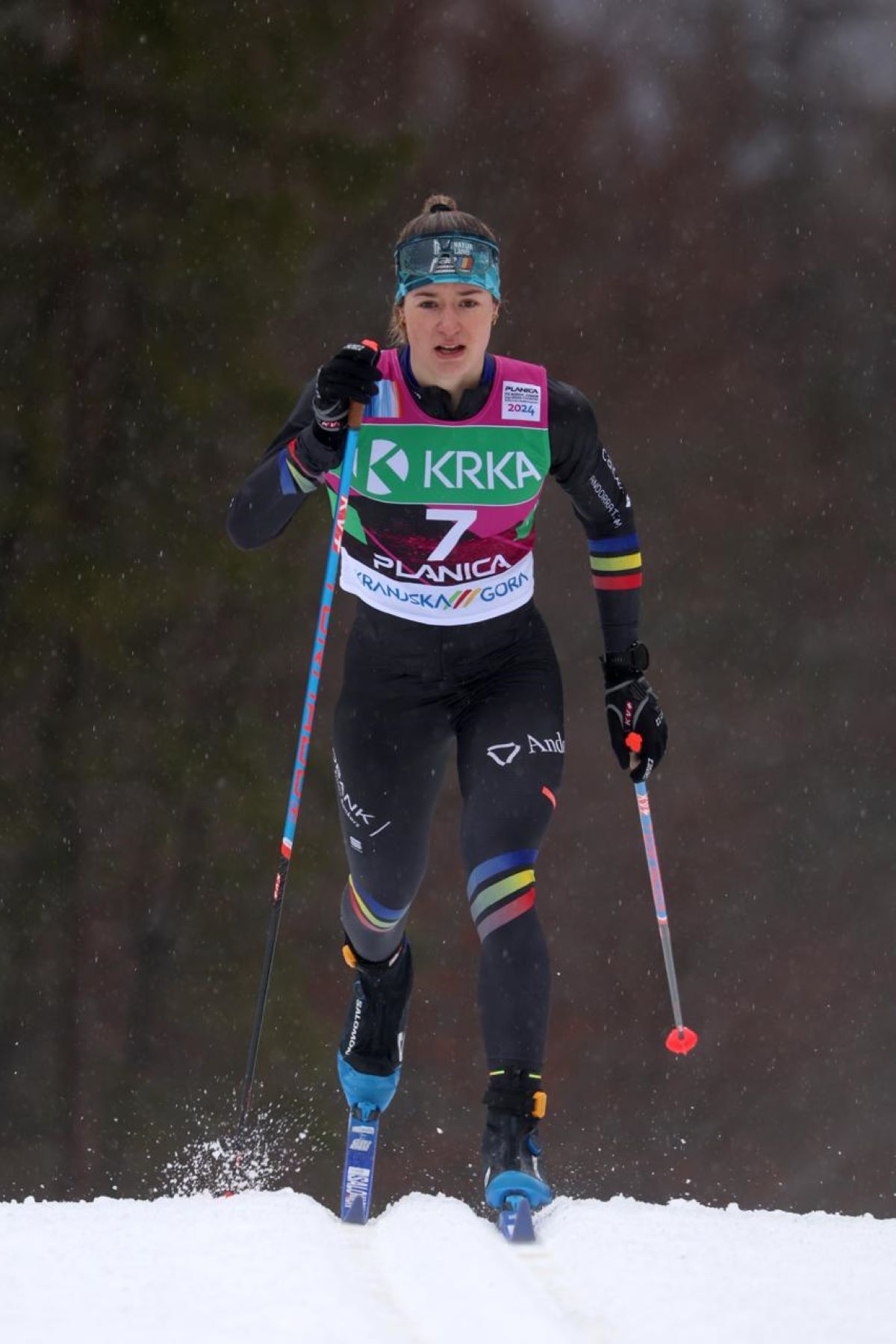 Del Rio, durant la seva participació als Mundials de Planica (Eslovènia). Del Rio, durant la seva participació als Mundials de Planica (Eslovènia).