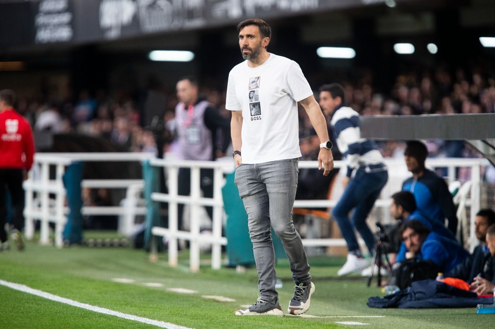 Eder Sarabia durant el partit a Cartagena.