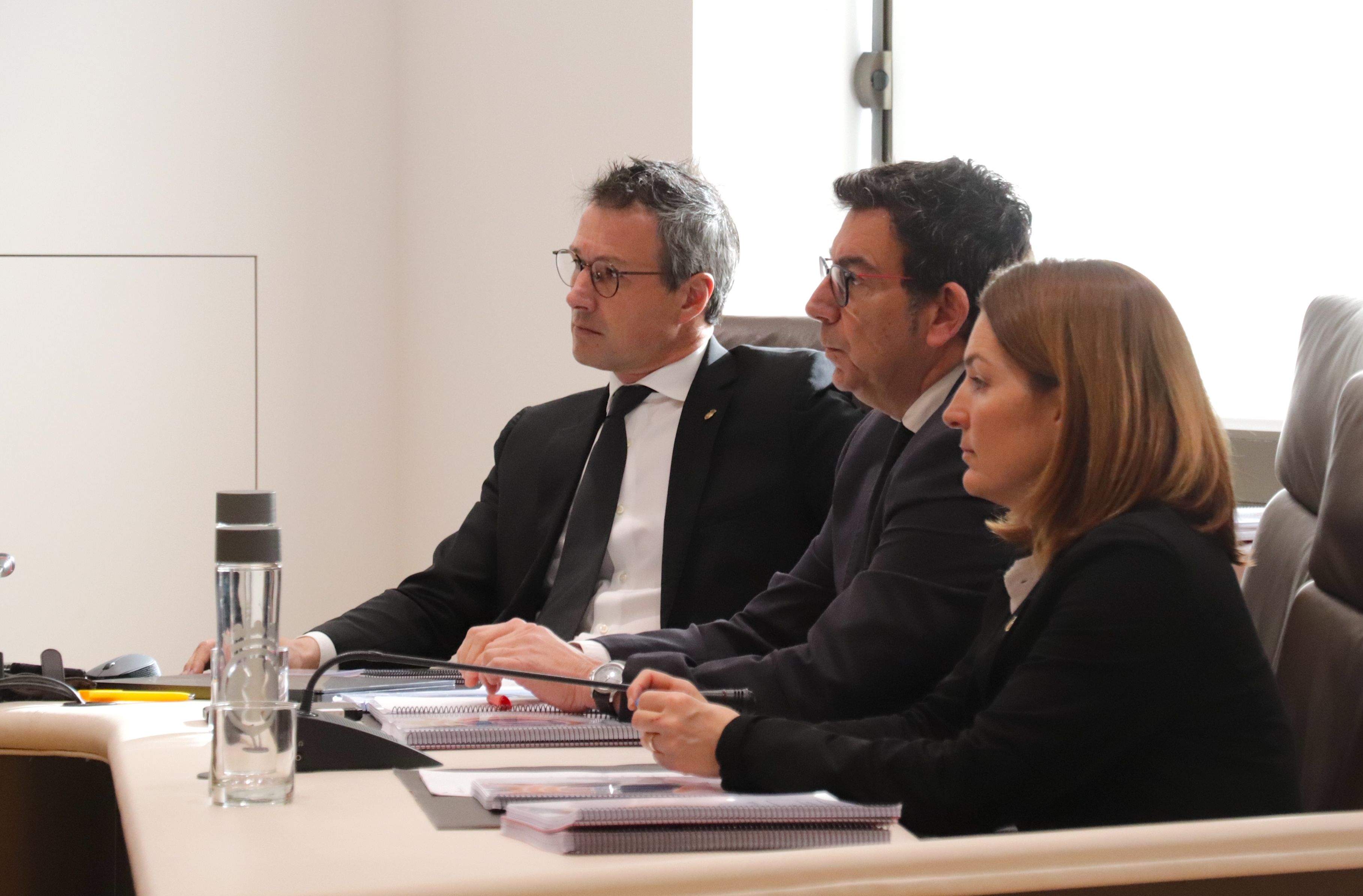 David Astrié i Miquel Canturri en una sessió de consell de comú.