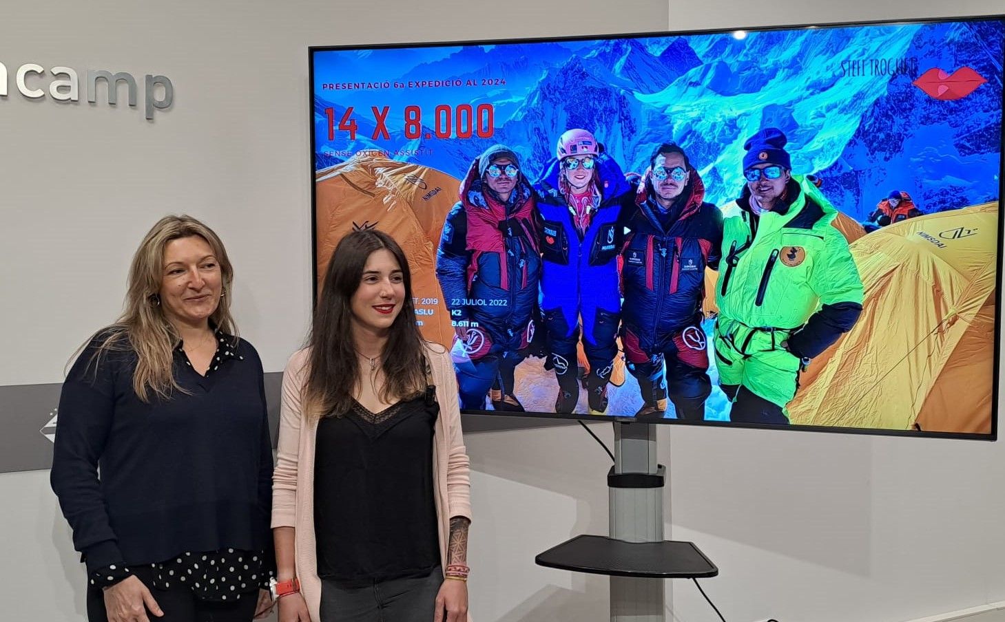 Verònica Solsona, consellera d'Encamp, i Stefi Troguet han presentat l'expedició.