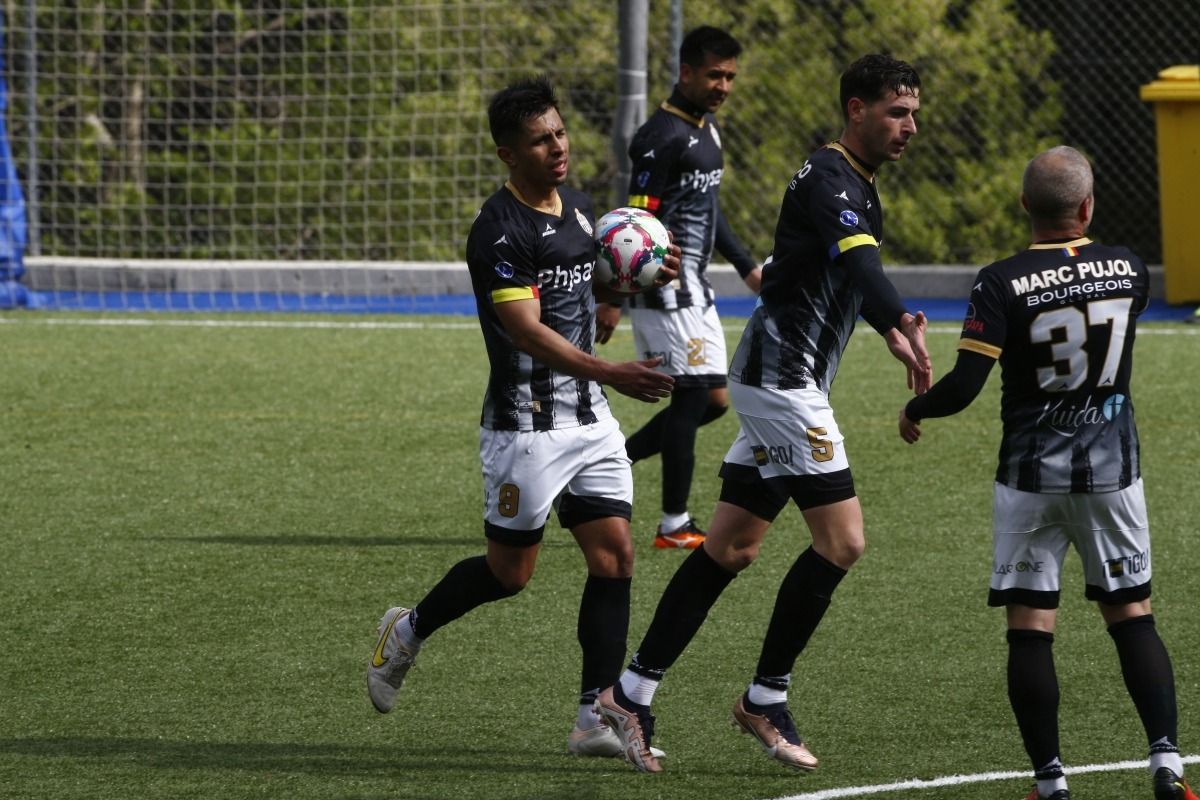 Luis Blanco i Marc Pujol en un partit amb la UE Engordany.