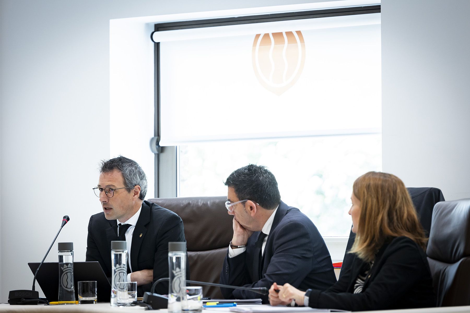 Els consellers de Demòcrates David Astrié, Miquel Canturri i Rosa Maria Sabaté.