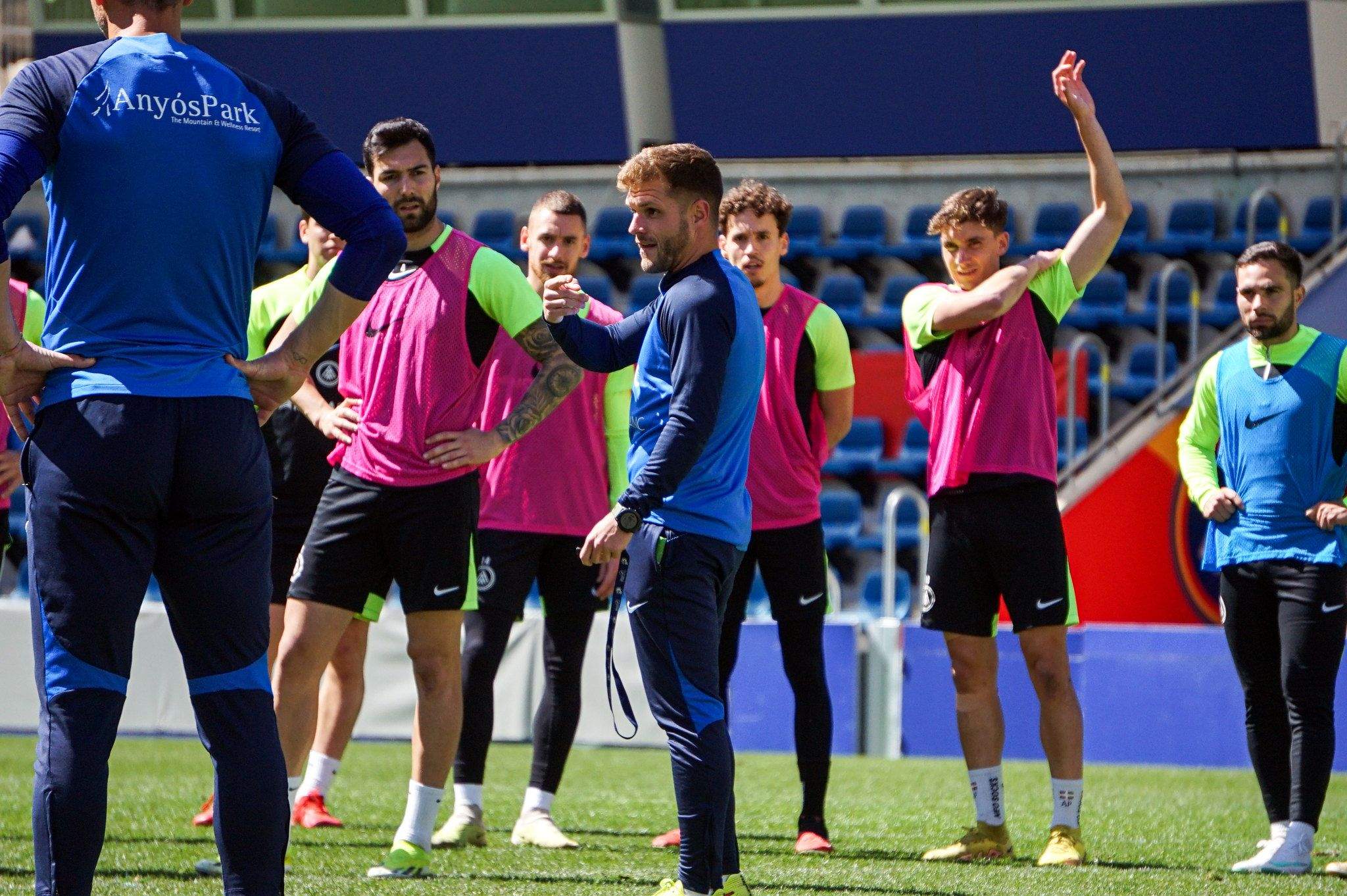 Ferran Costa, durant l'entrenament previ al viatge a Alacant.