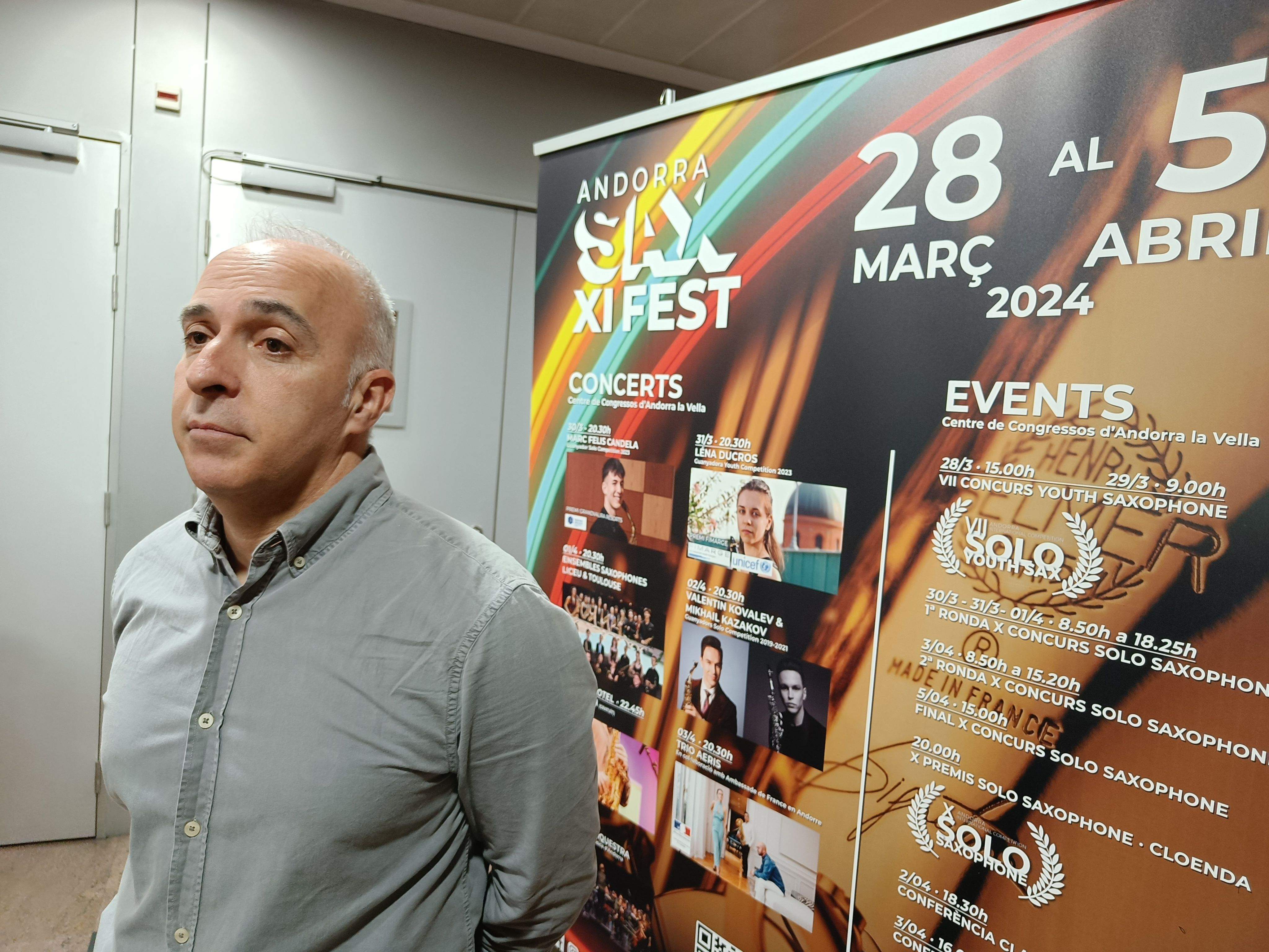 El director del Sax Fest, Efrem Roca.