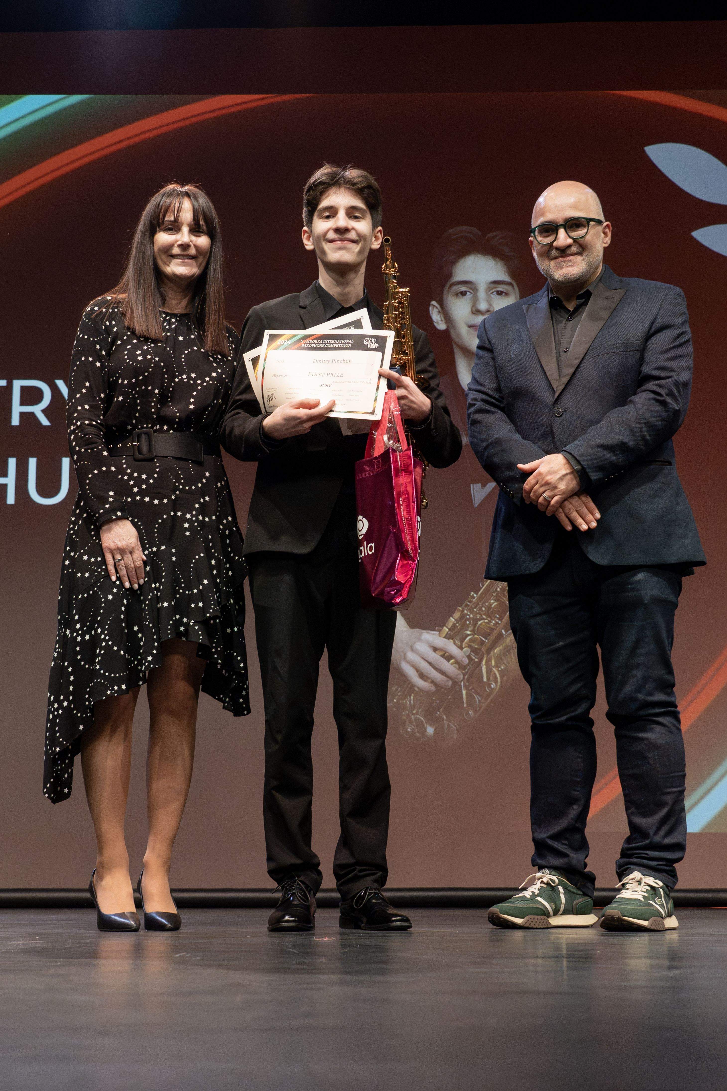 El guanyador del Solo Sax 2024, Dmitry Pinchuk. El guanyador del Solo Sax 2024, Dmitry Pinchuk.