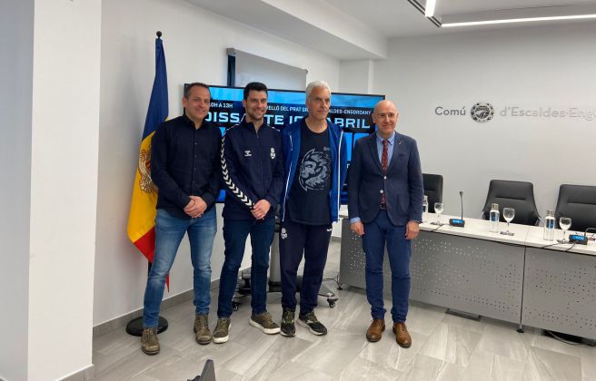 Aquests han estat els integrants de la roda de premsa de presentació de la lliga Fedic. 