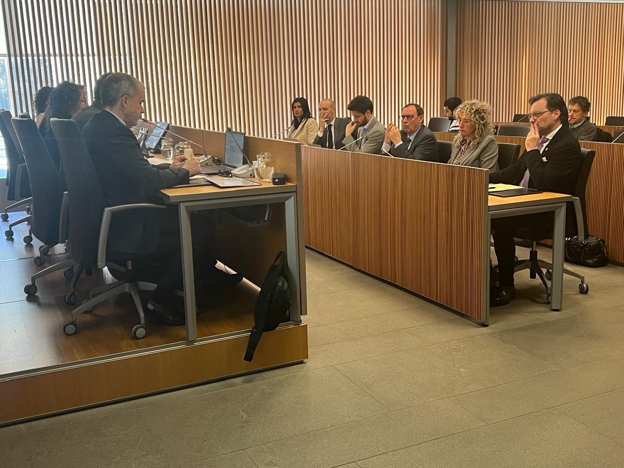 Un instant de la darrera reunió de la comissió d'enquesta.