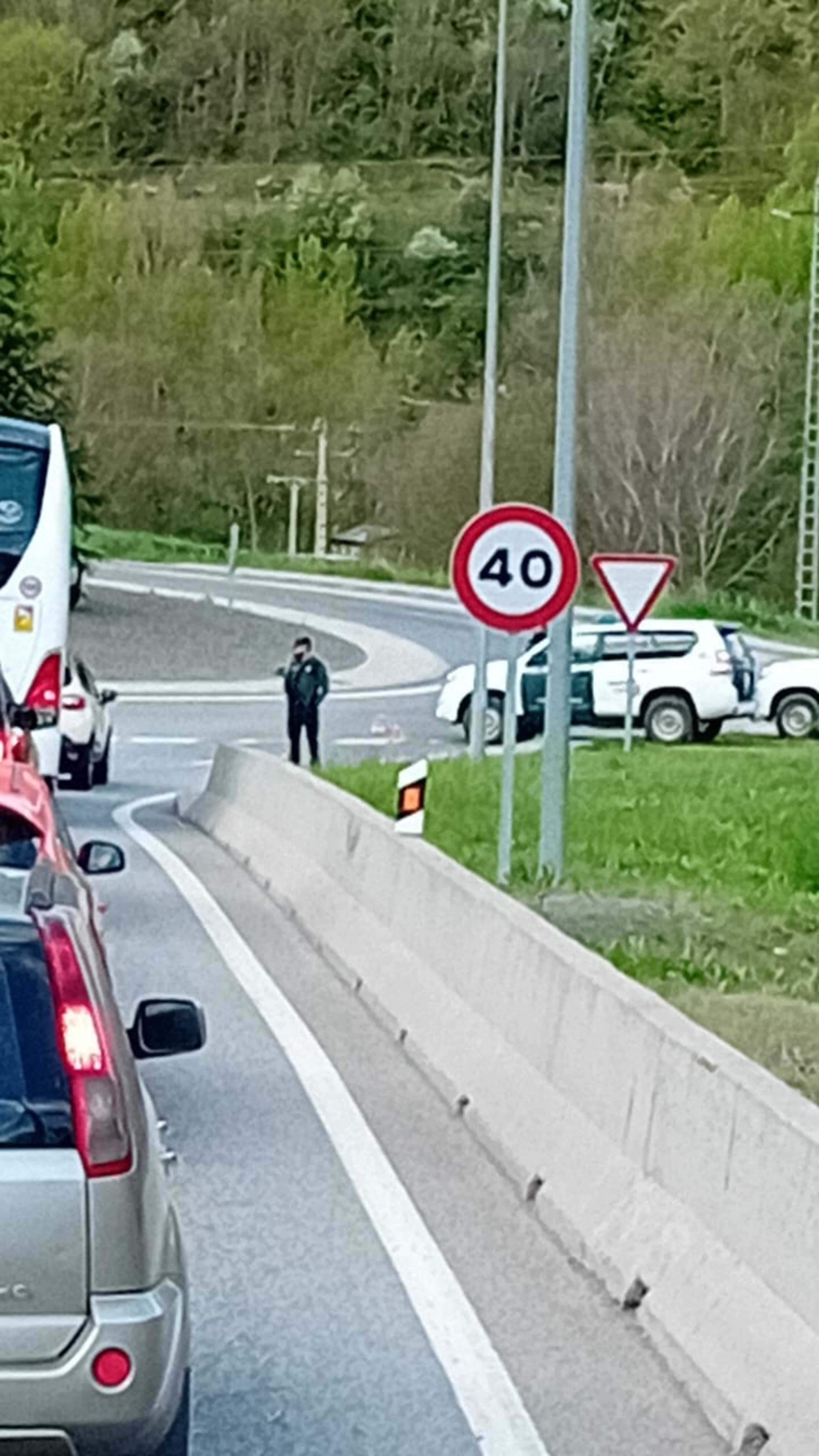 El control de la guàrdia civil.