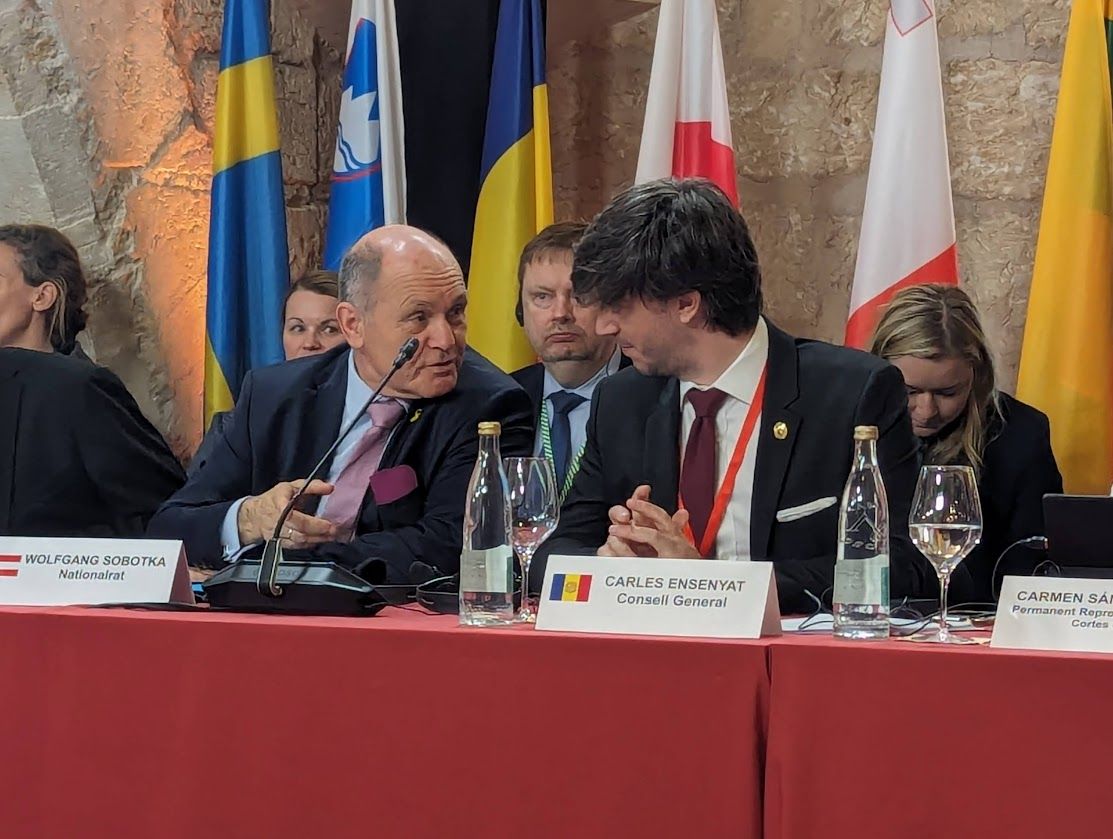 El síndic general, Carles Ensenyat, ha participat en la conferència de presidents de parlaments de la UE.