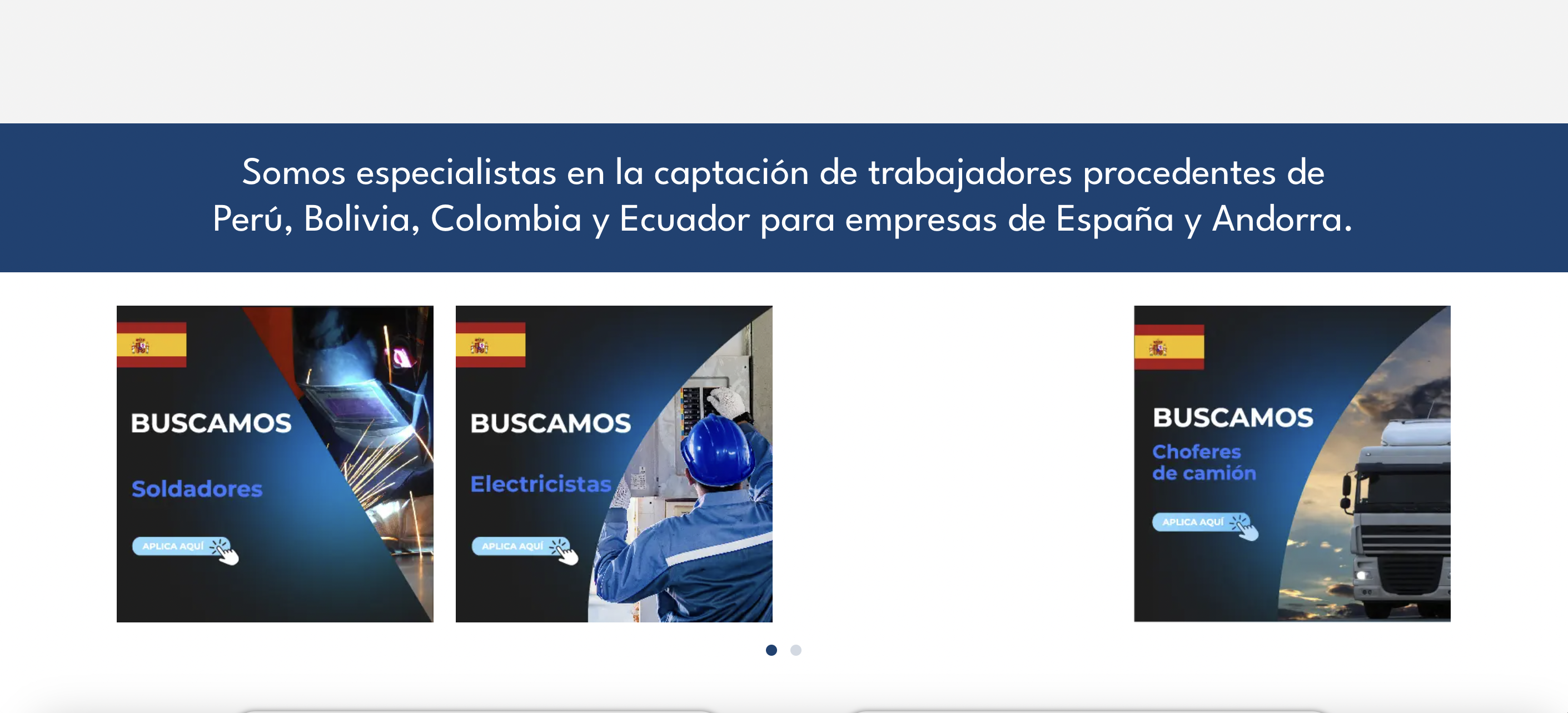 Anunci d'una empresa peruana de captació de personal que envia gent cap a Andorra.