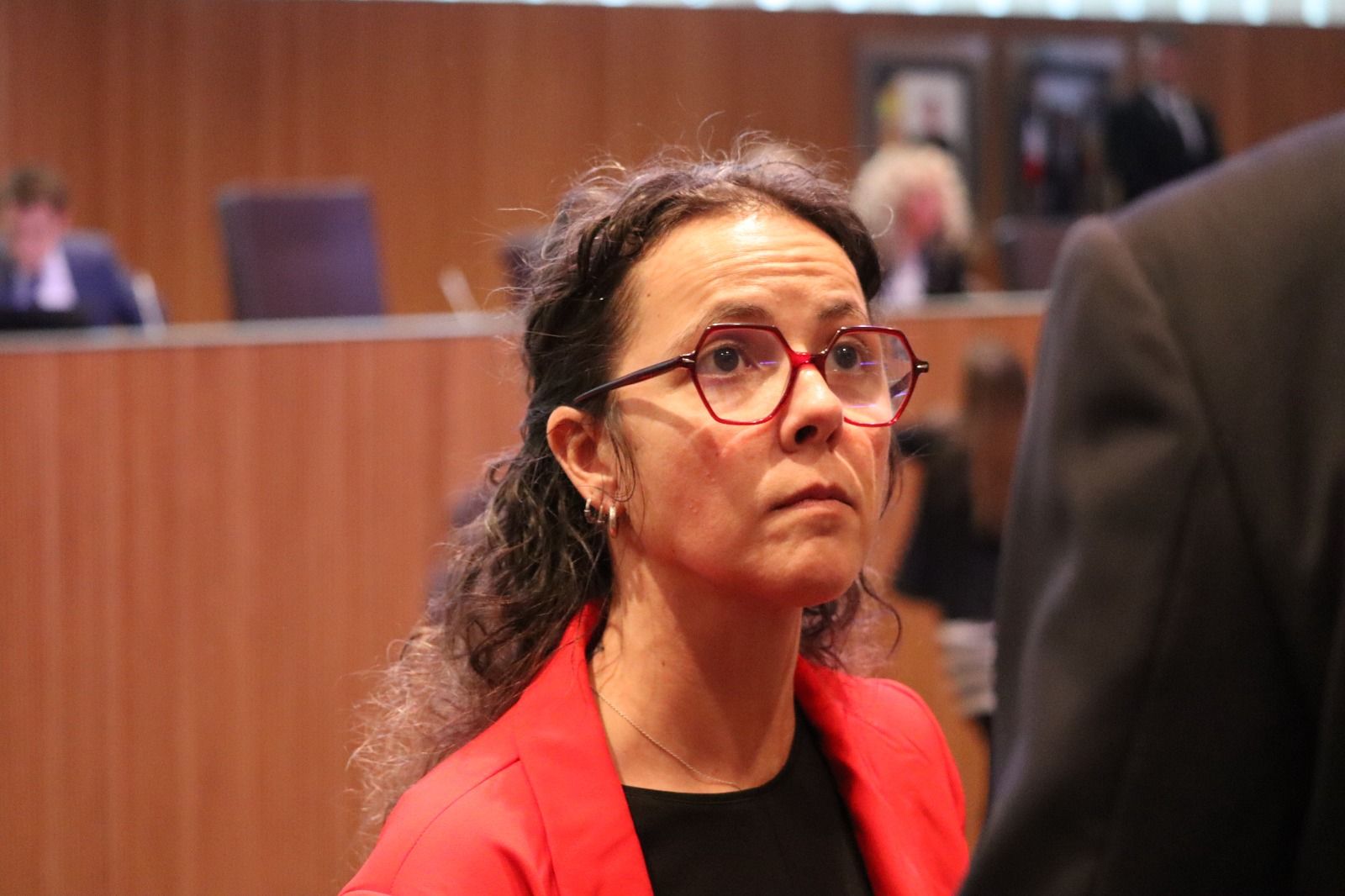 Judith Casal, durant una sessió de Consell General. Judith Casal, durant una sessió de Consell General.