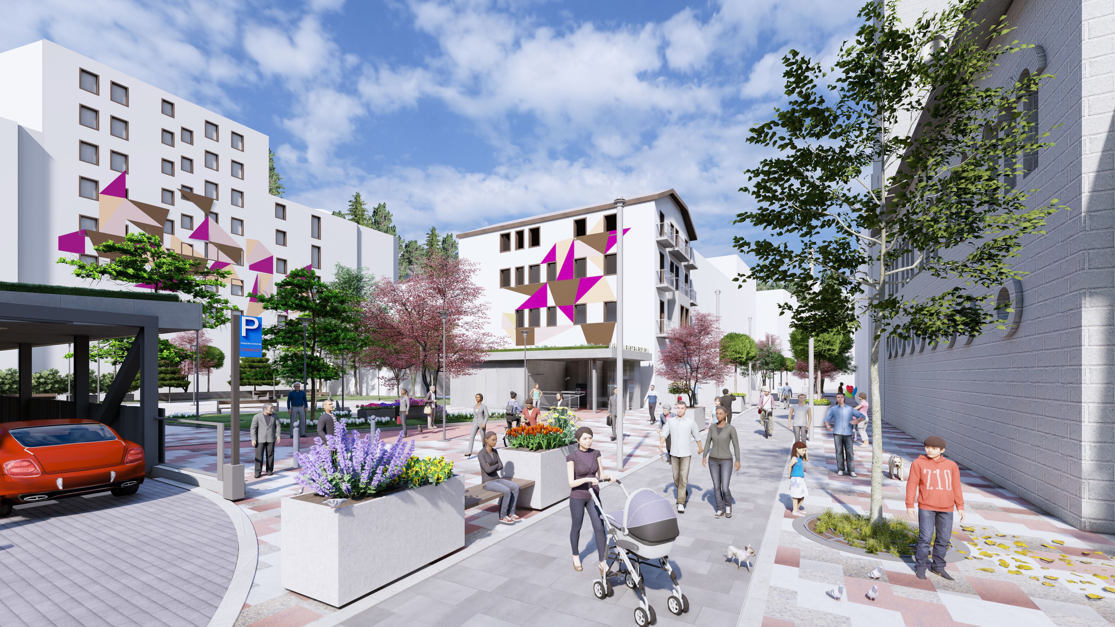 Render de com serà el tram final de l'avinguda Carlemany a la zona de la plaça de l'Església. Render de com serà el tram final de l'avinguda Carlemany a la zona de la plaça de l'Església.