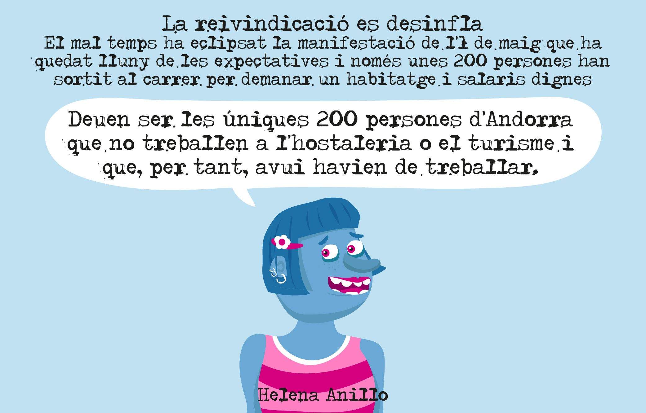 Manifestació amb pocs treballadors.