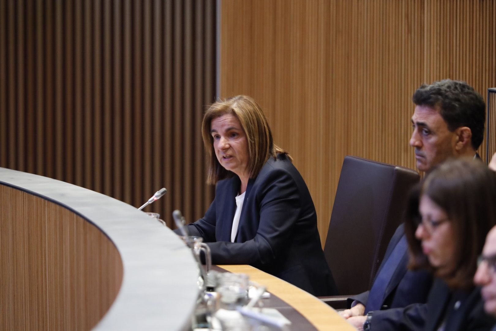 Trini Marín, durant la sessió de Consell.