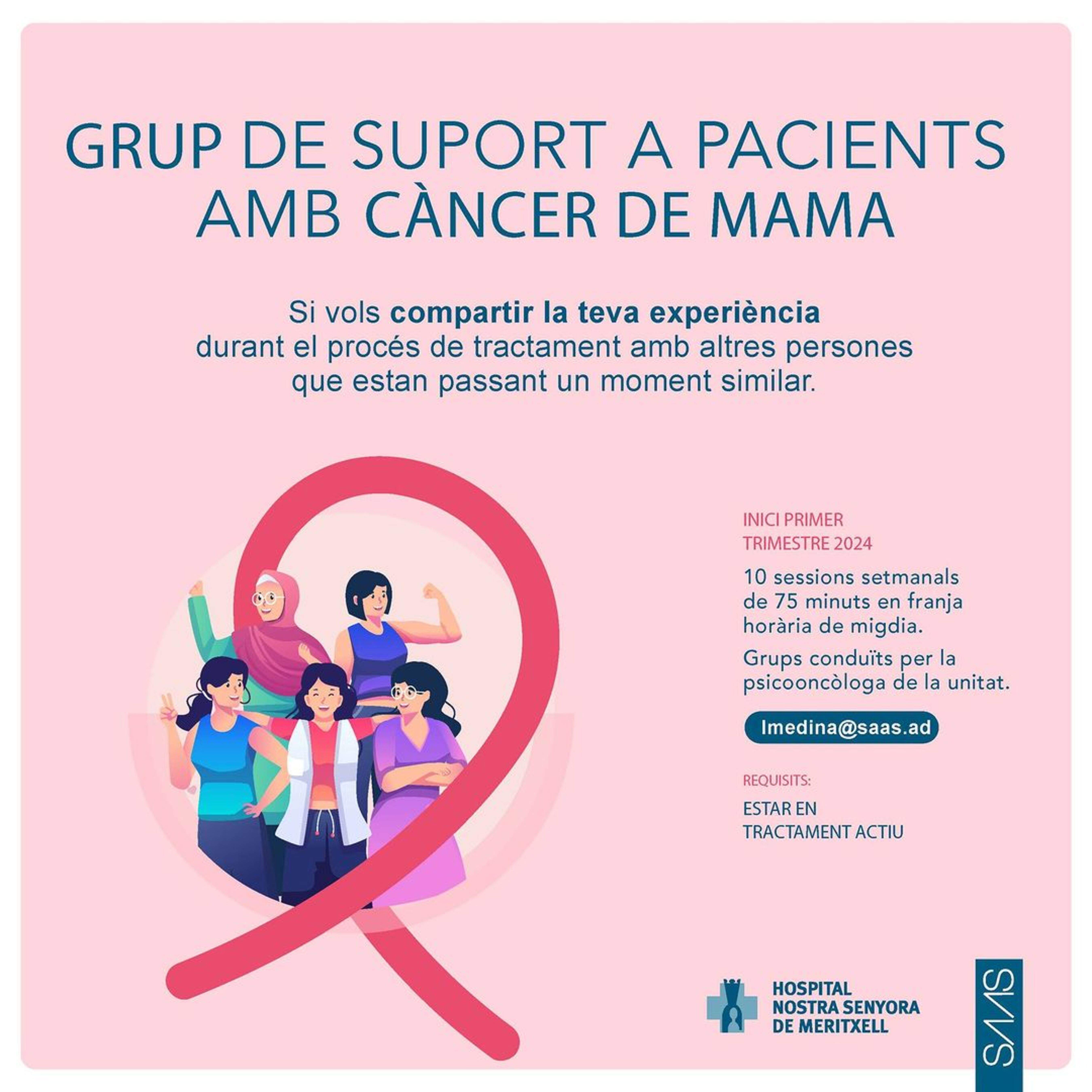 grup suport psicooncològic càncer de mama