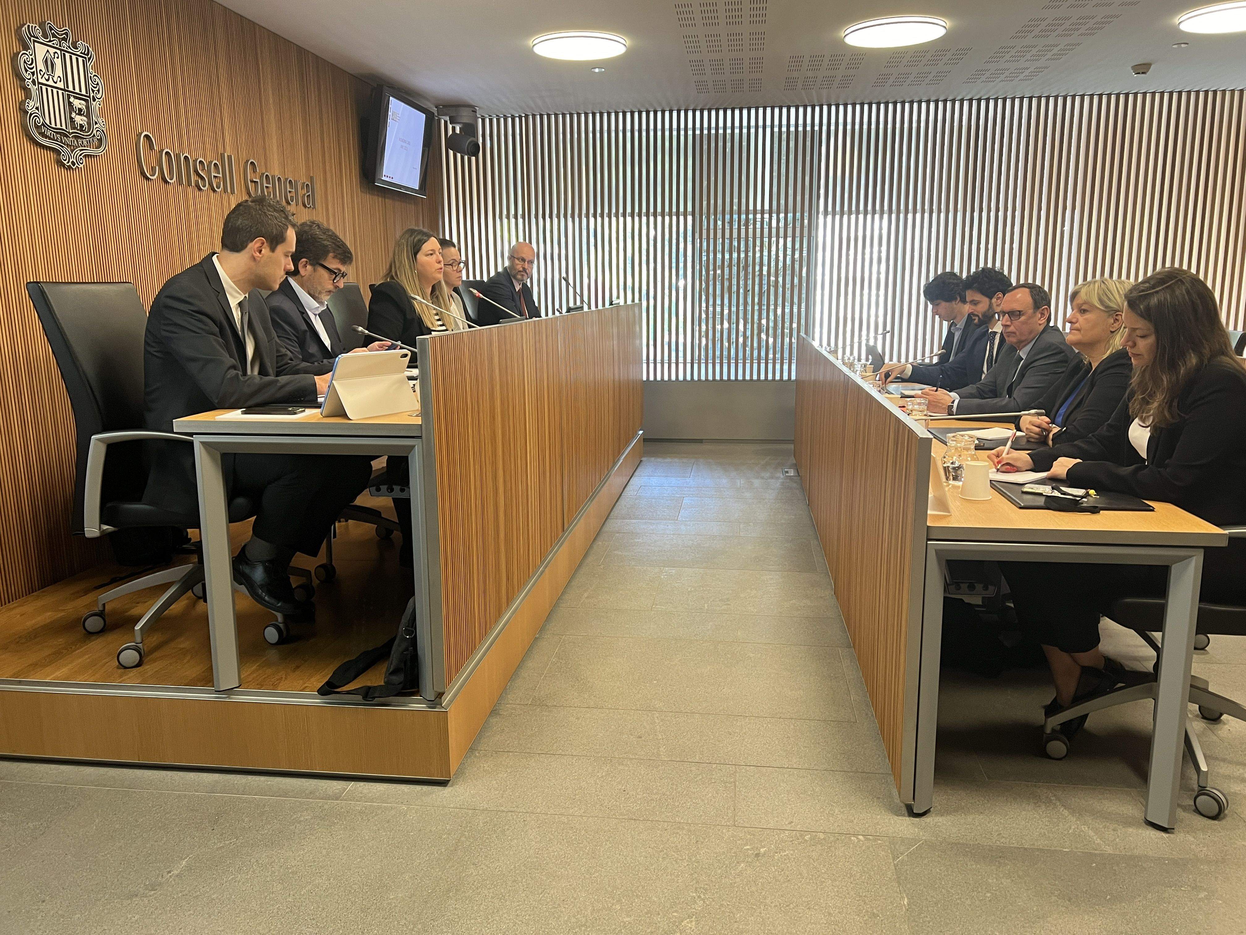 Un moment de la reunió de la comissió.