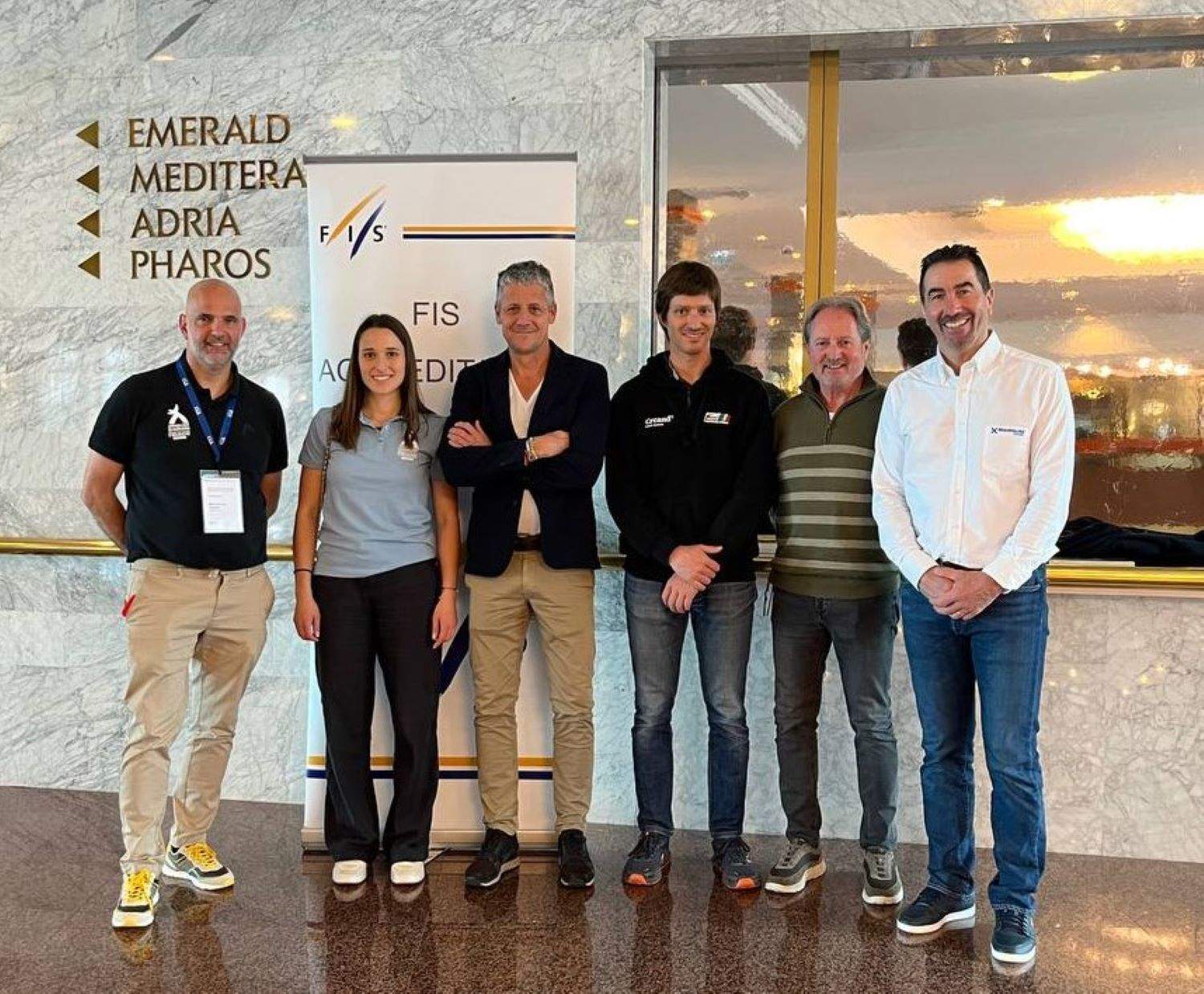 Els representants de la FAE i la candidatura Andorra 2029 a Portoroz.