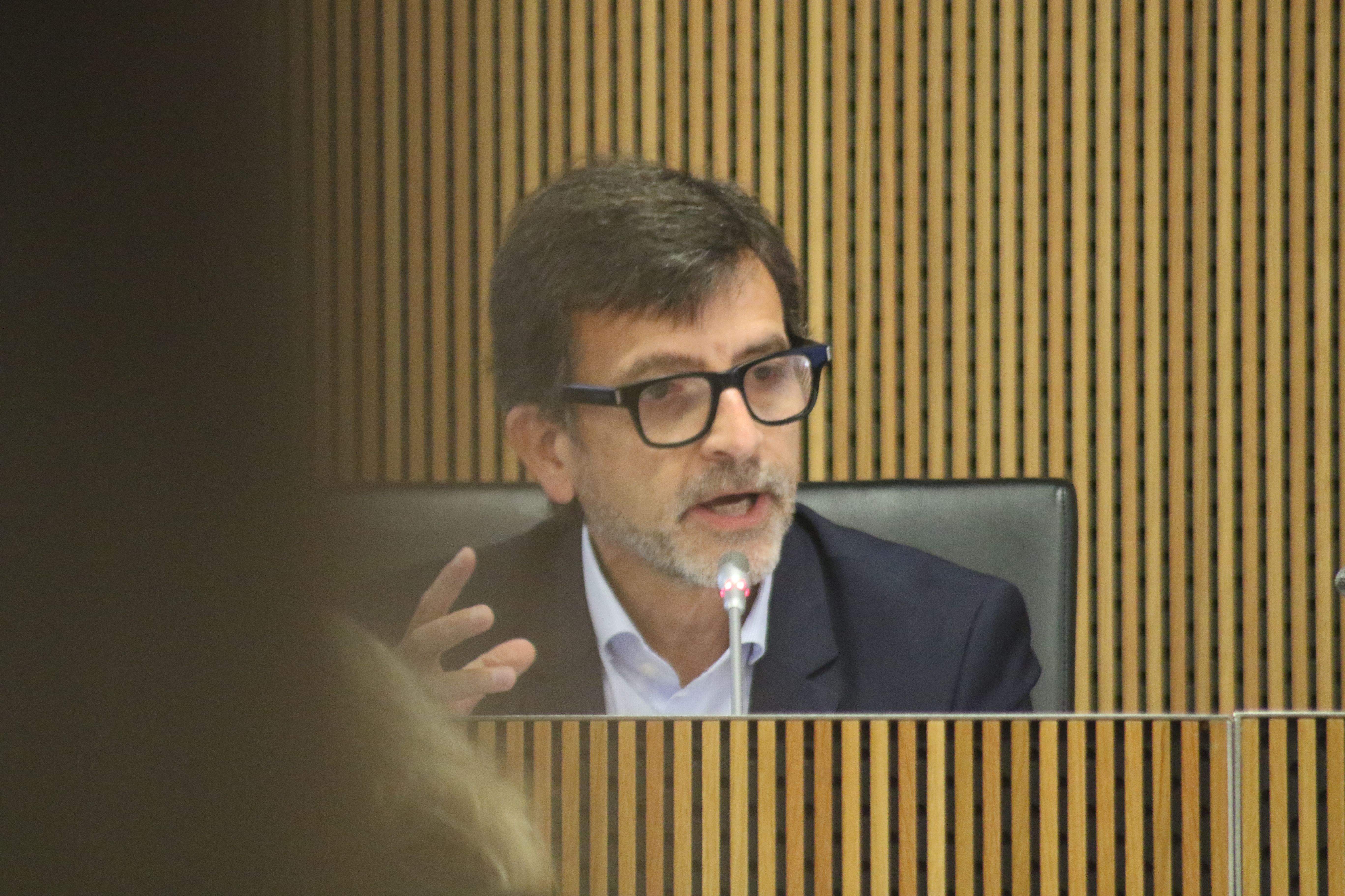 Jordi Cinca durant la compareixença al Consell General.