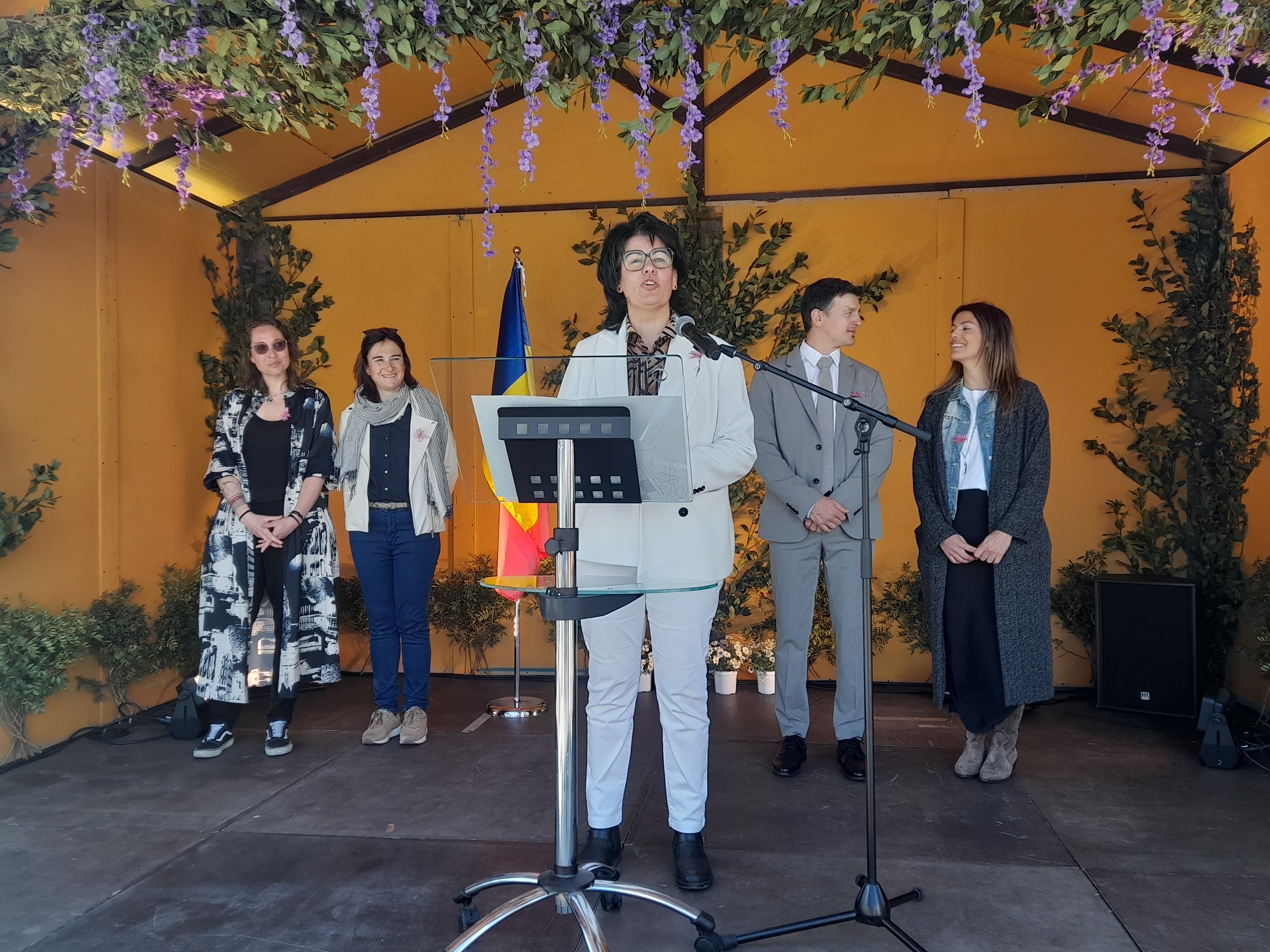 Eva Sansa durant la inauguració d'Andoflora. Eva Sansa durant la inauguració d'Andoflora.